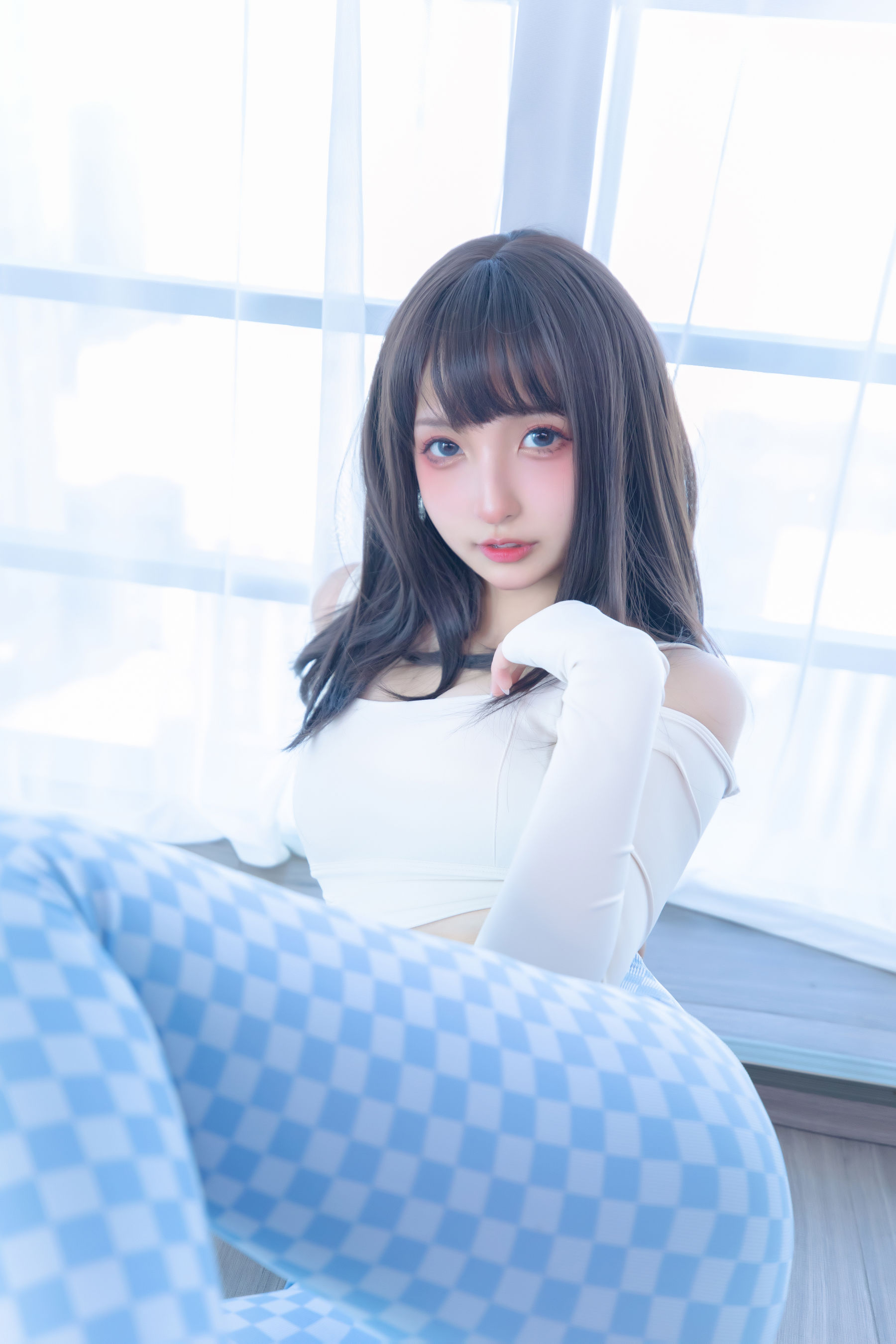 Welfare COS Lolita Shenli Banzhen Winter -Blue and White Grid