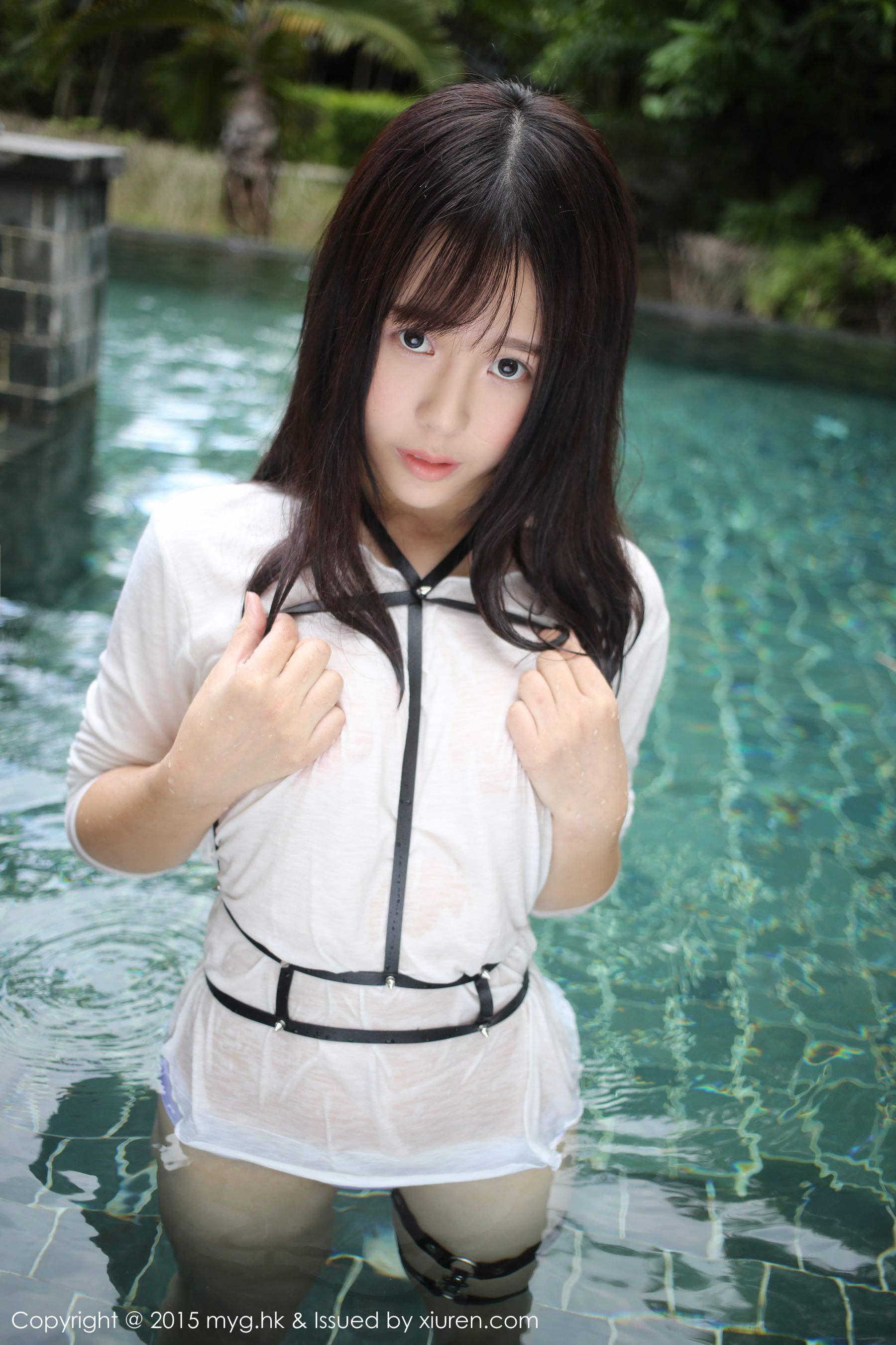Evelyn Evel Black Silk StockingsSwimming Wet Miyuan Pavilion Mygirl VOL.170