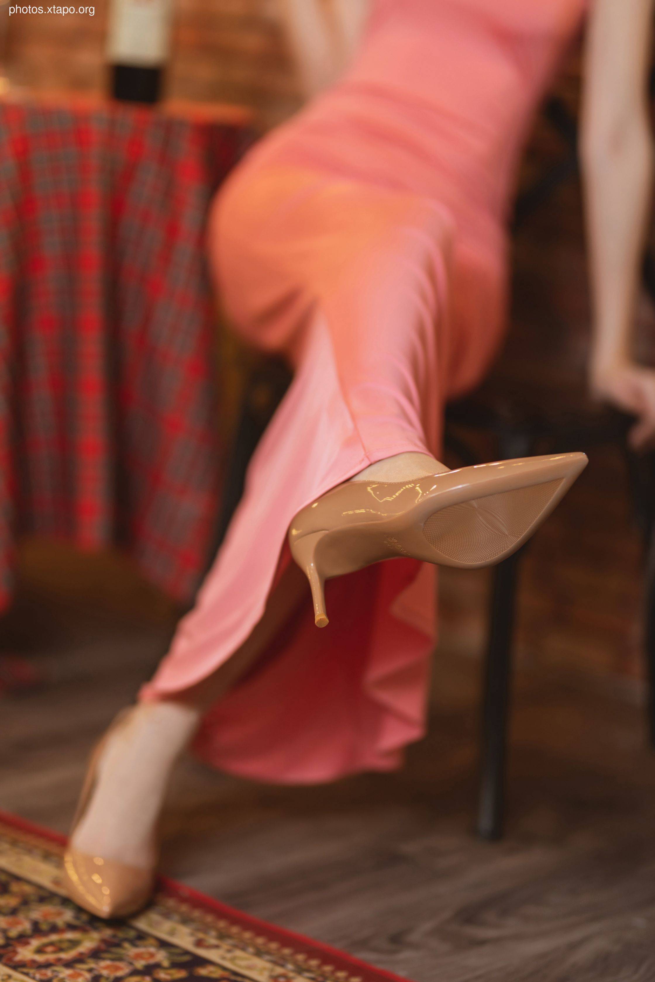 Xu Lan LAN pink long skirt 40P-296MB