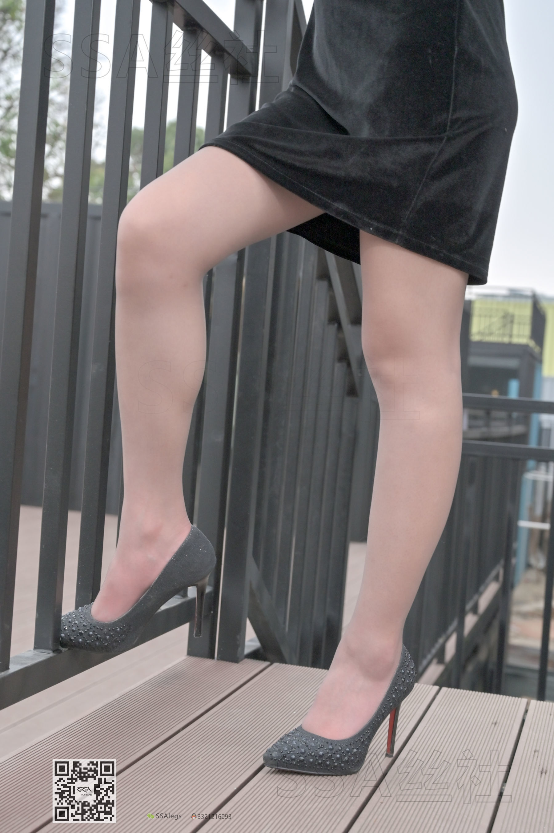 SSA Silk Club Super Clear photo NO.096 Dajie Street shooting leg mold ash silk