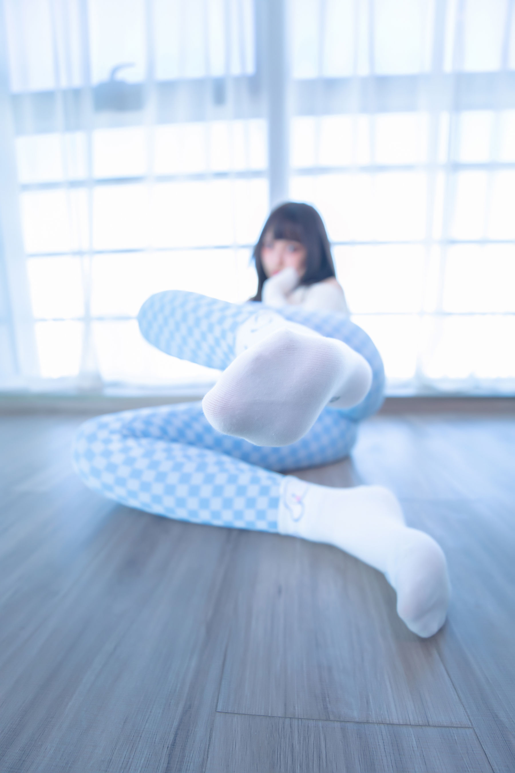 Welfare COS Lolita Shenli Banzhen Winter -Blue and White Grid