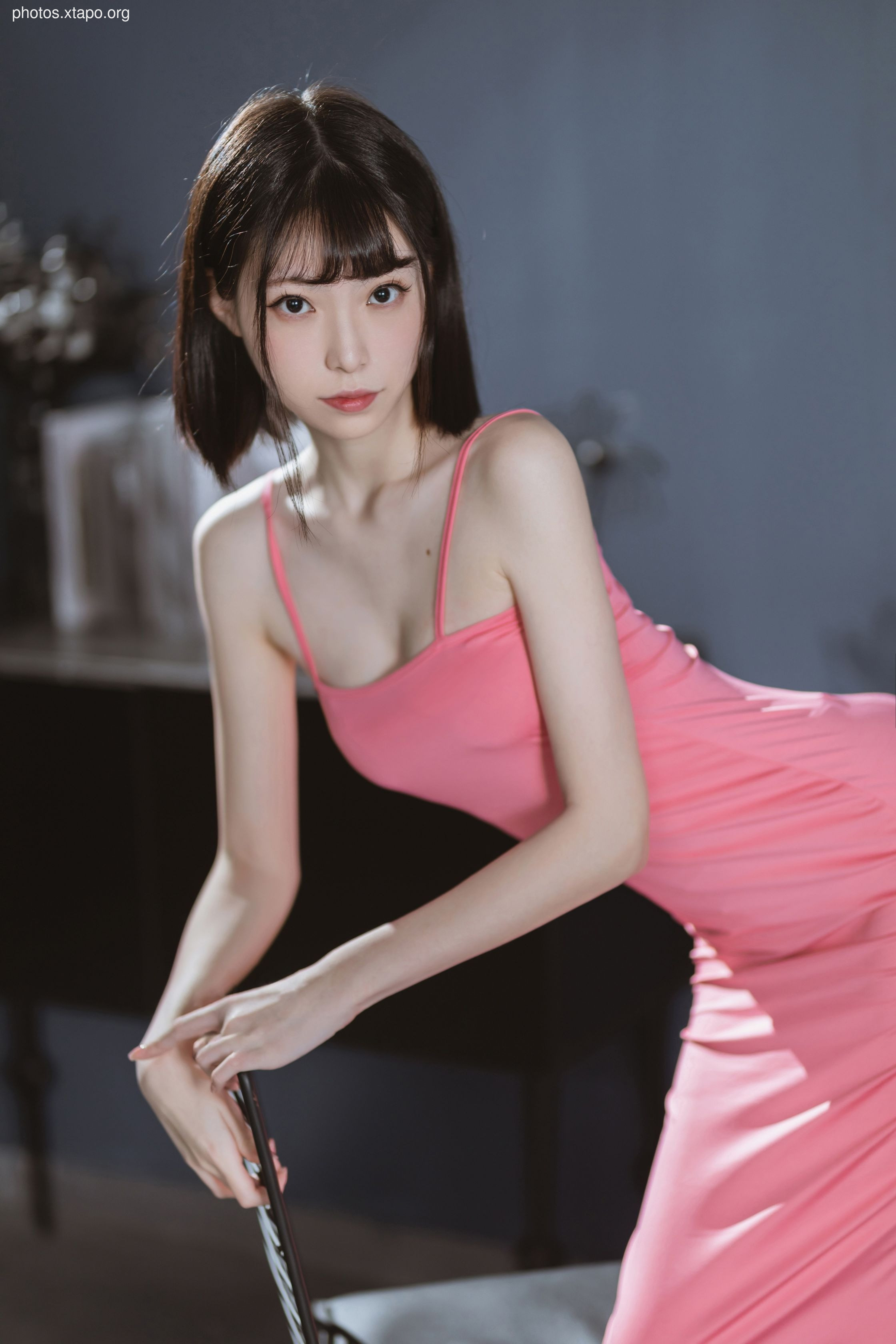 Xu Lan LAN pink long skirt 40P-296MB