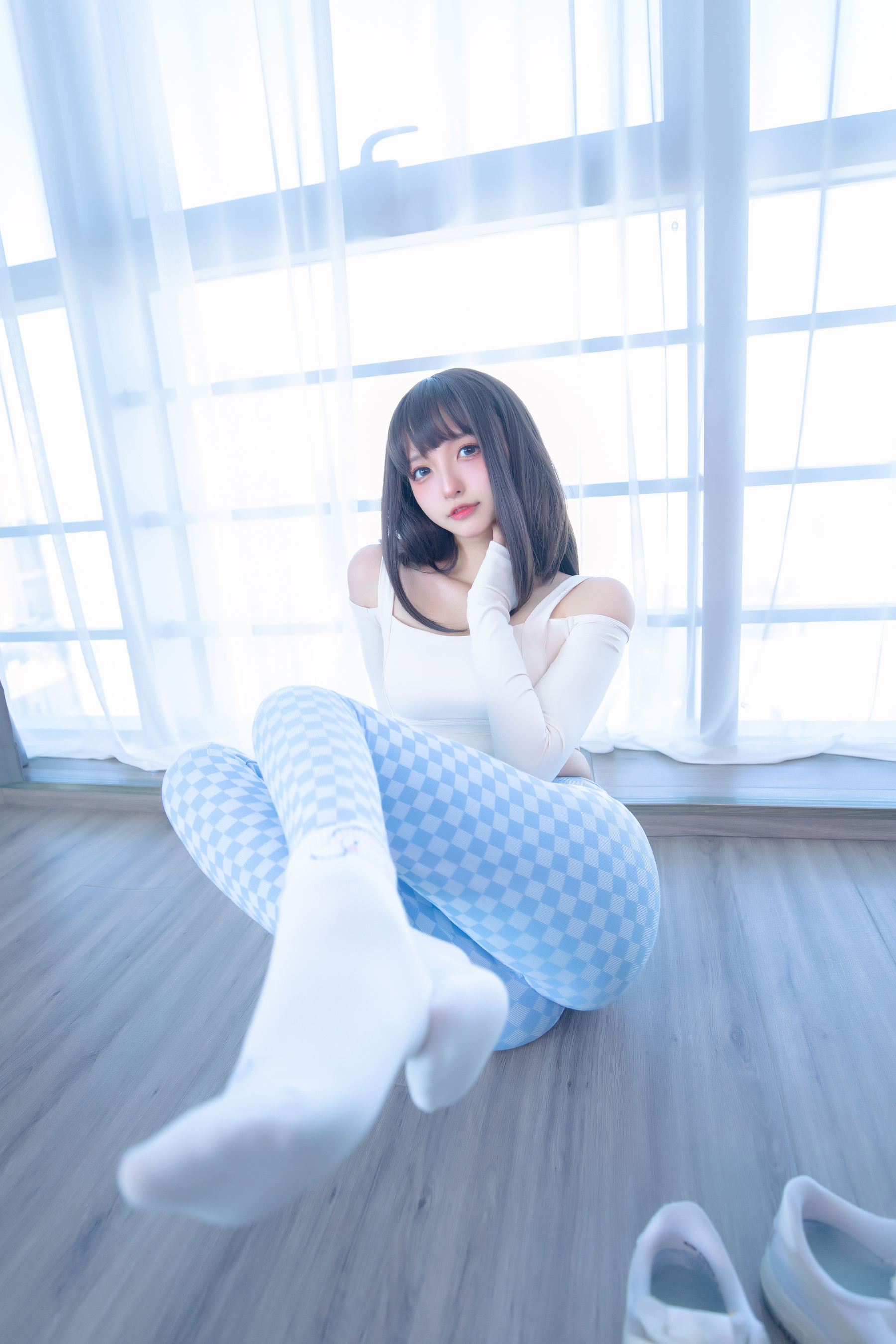 Welfare COS Lolita Shenli Banzhen Winter -Blue and White Grid
