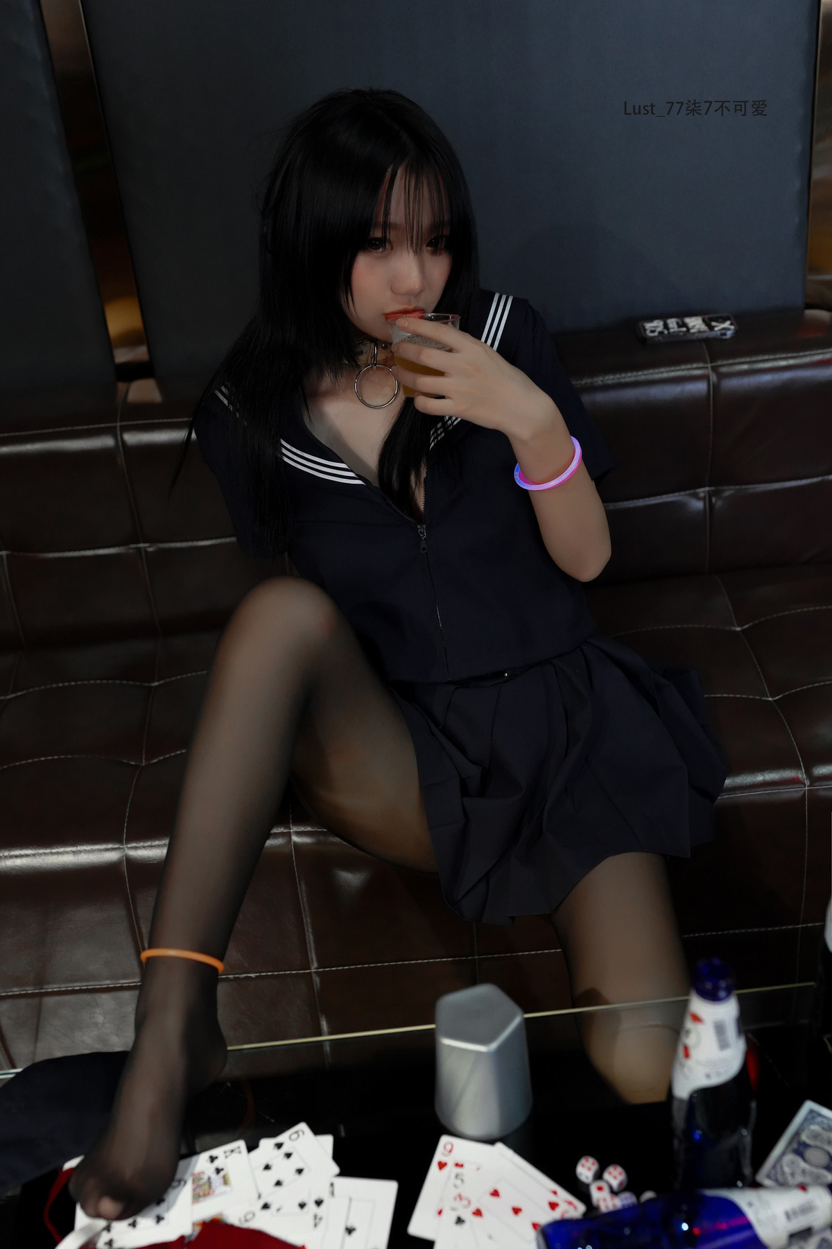 Cosplay Qiqi, be good, contrast JK girl Set.03