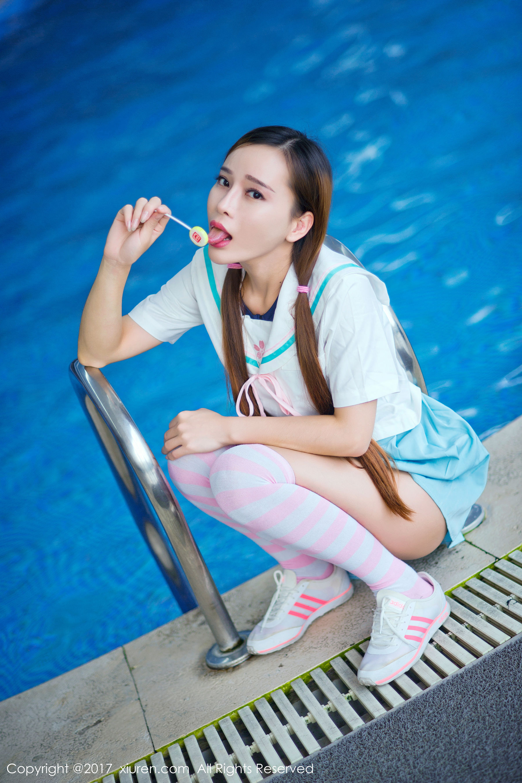 Ai Xiaoqing Human Boom BathJapanese Student Service Swimming Pool Lollipop Xiuren Xiuren No.866