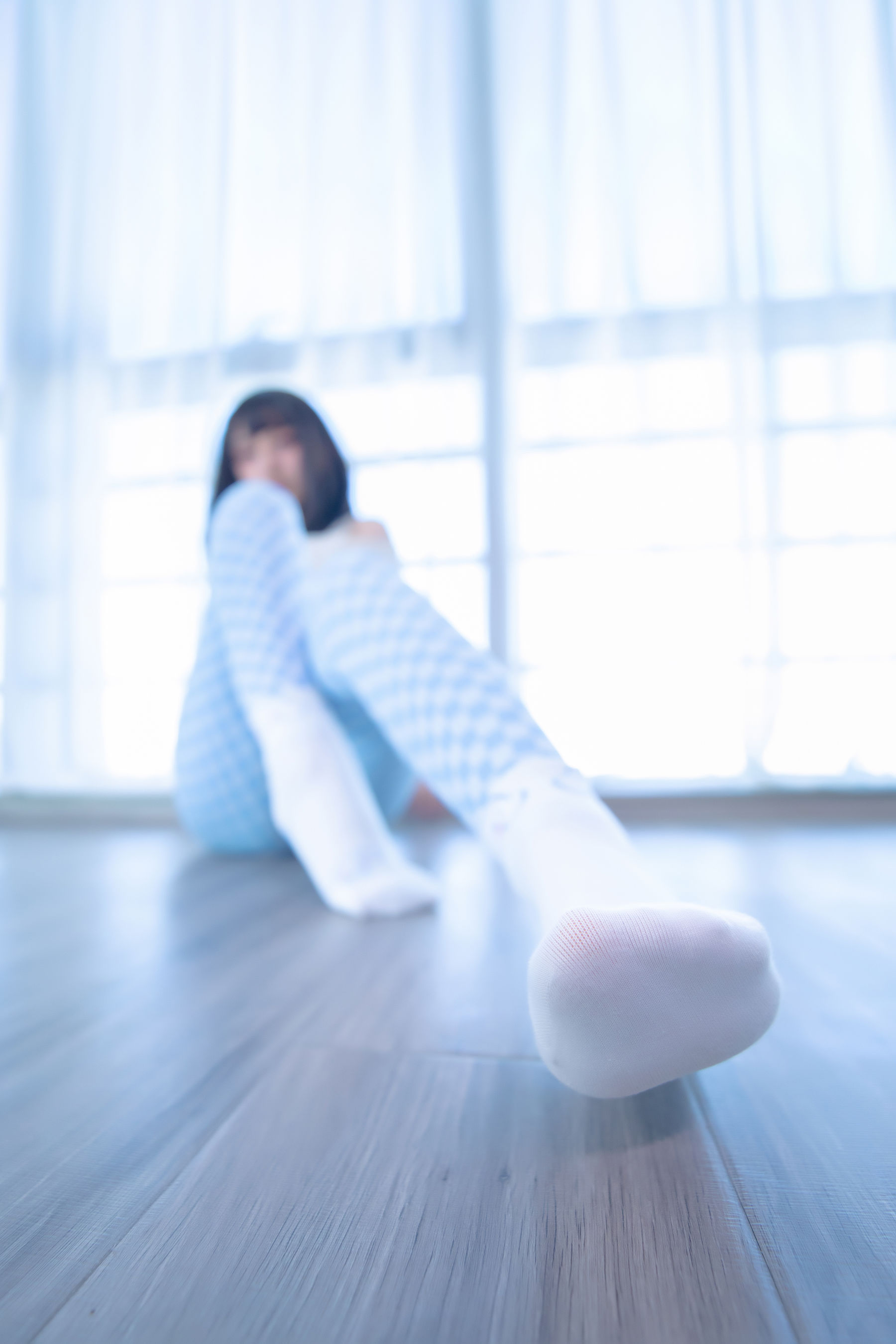 Welfare COS Lolita Shenli Banzhen Winter -Blue and White Grid