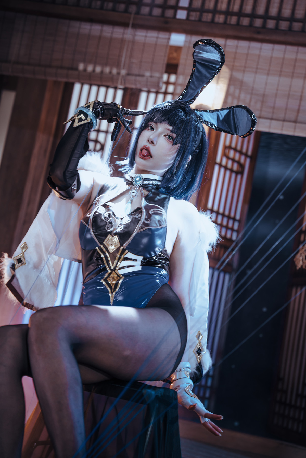 Cosplay Xia Xiaoqiu Qiuqiu Yelan Bunny Girl Set.01