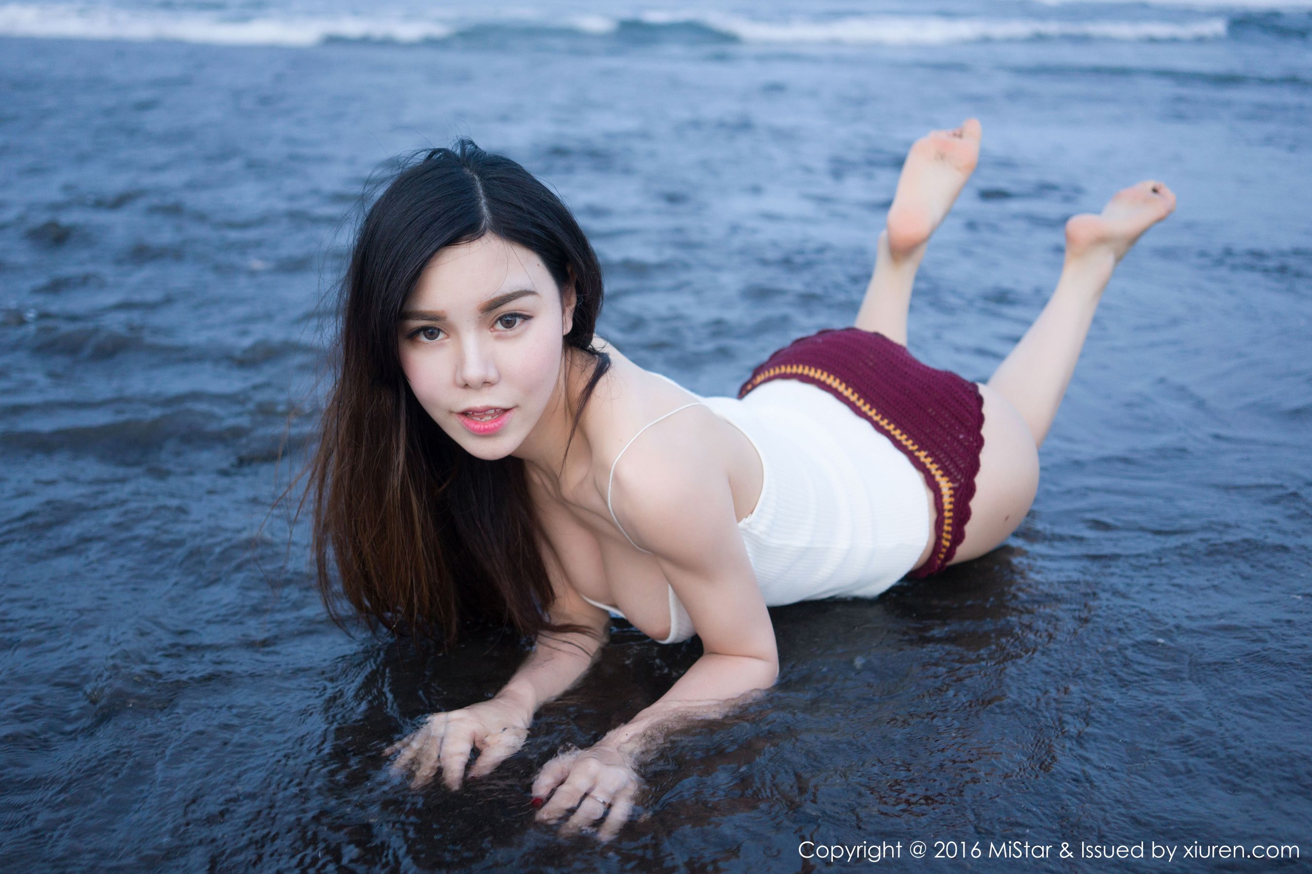 Shen Jiayu's Small vest on the beachbikini Meiyan Society MISTAR VOL.125
