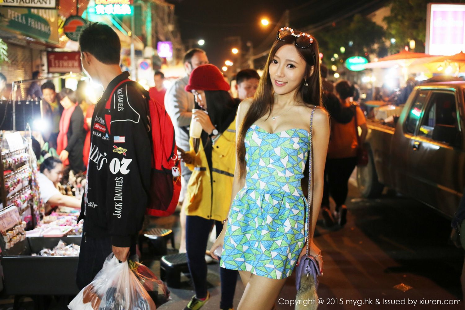 Wang Xinyao Yanni Thailand's Chiang Mai Brigade street shotbathrobePikachu Miyuan Pavilion Mygirl VOL.095