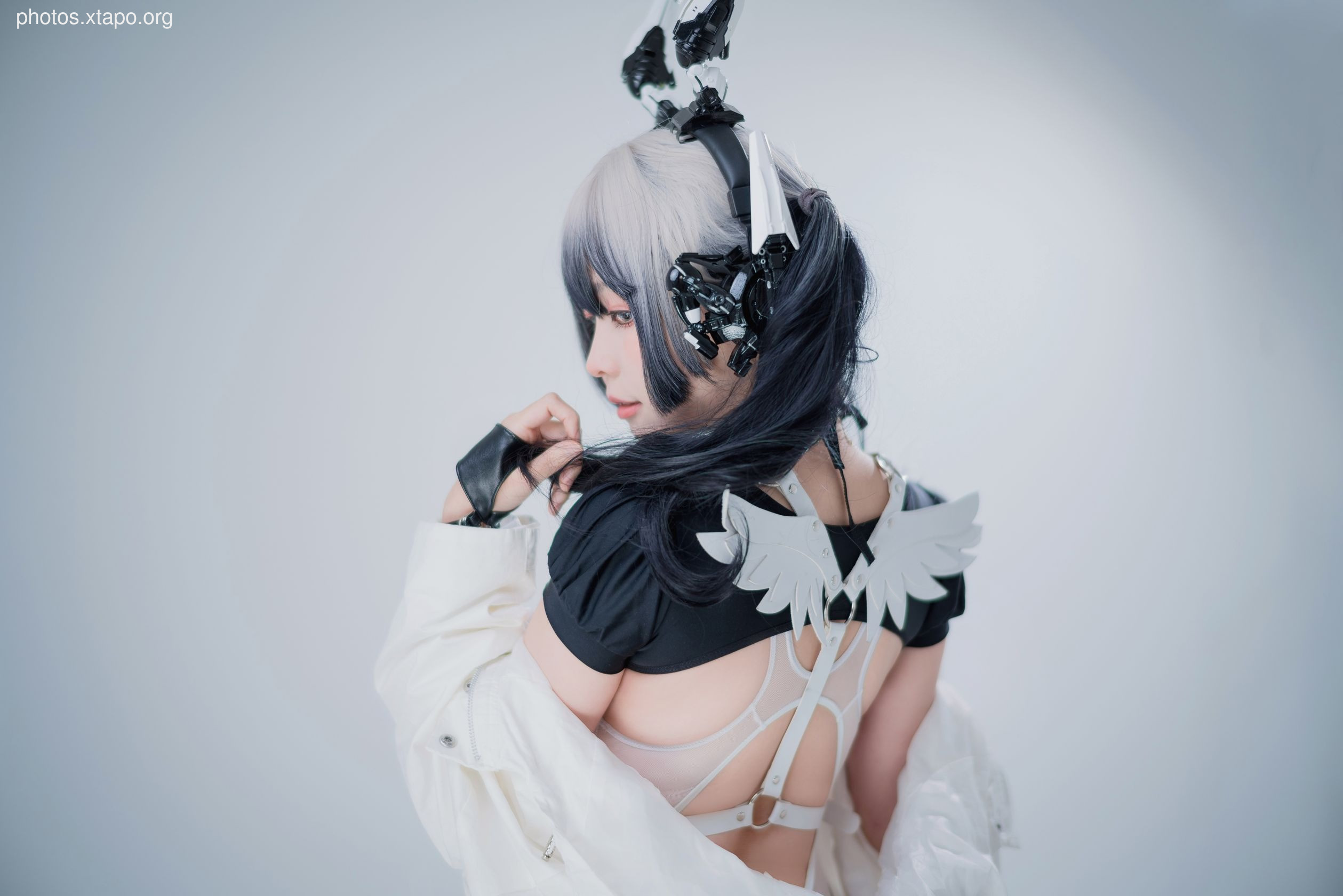 D- White cybergirl