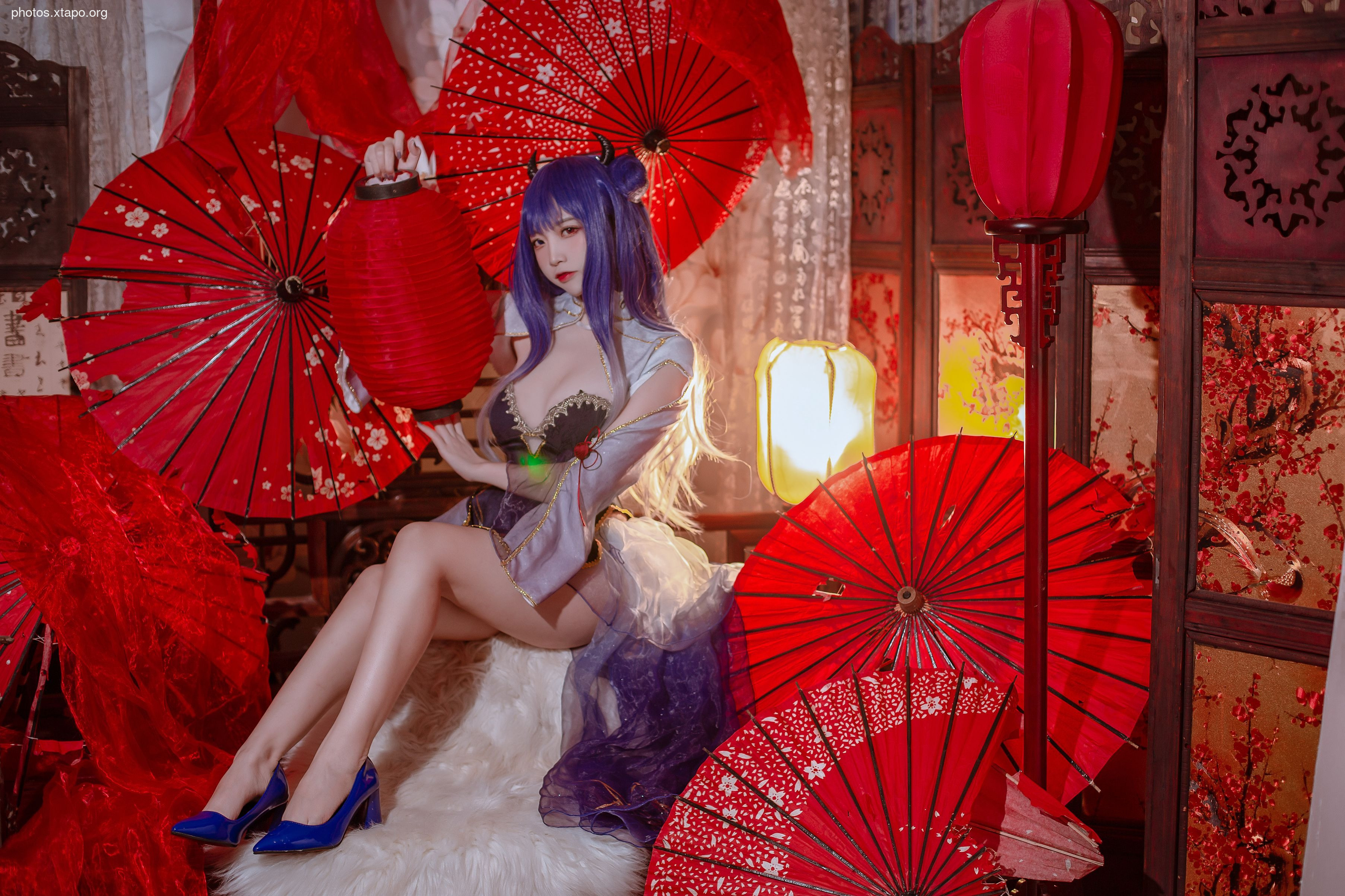 Popular coser Nisa - Blue Ibuki Cheongsam 29P-197MB