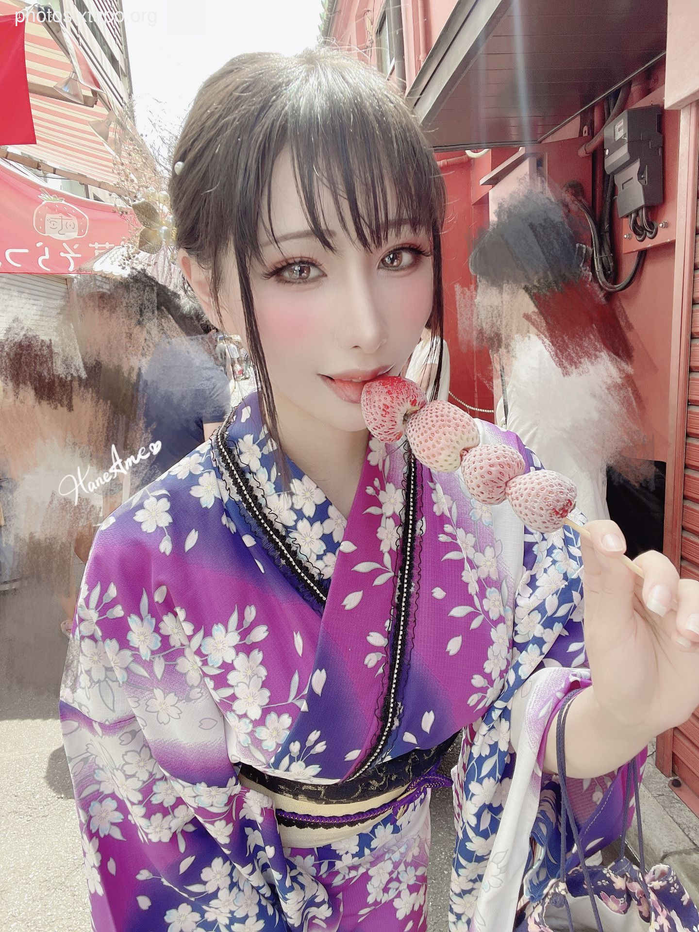 Violet summer yukata