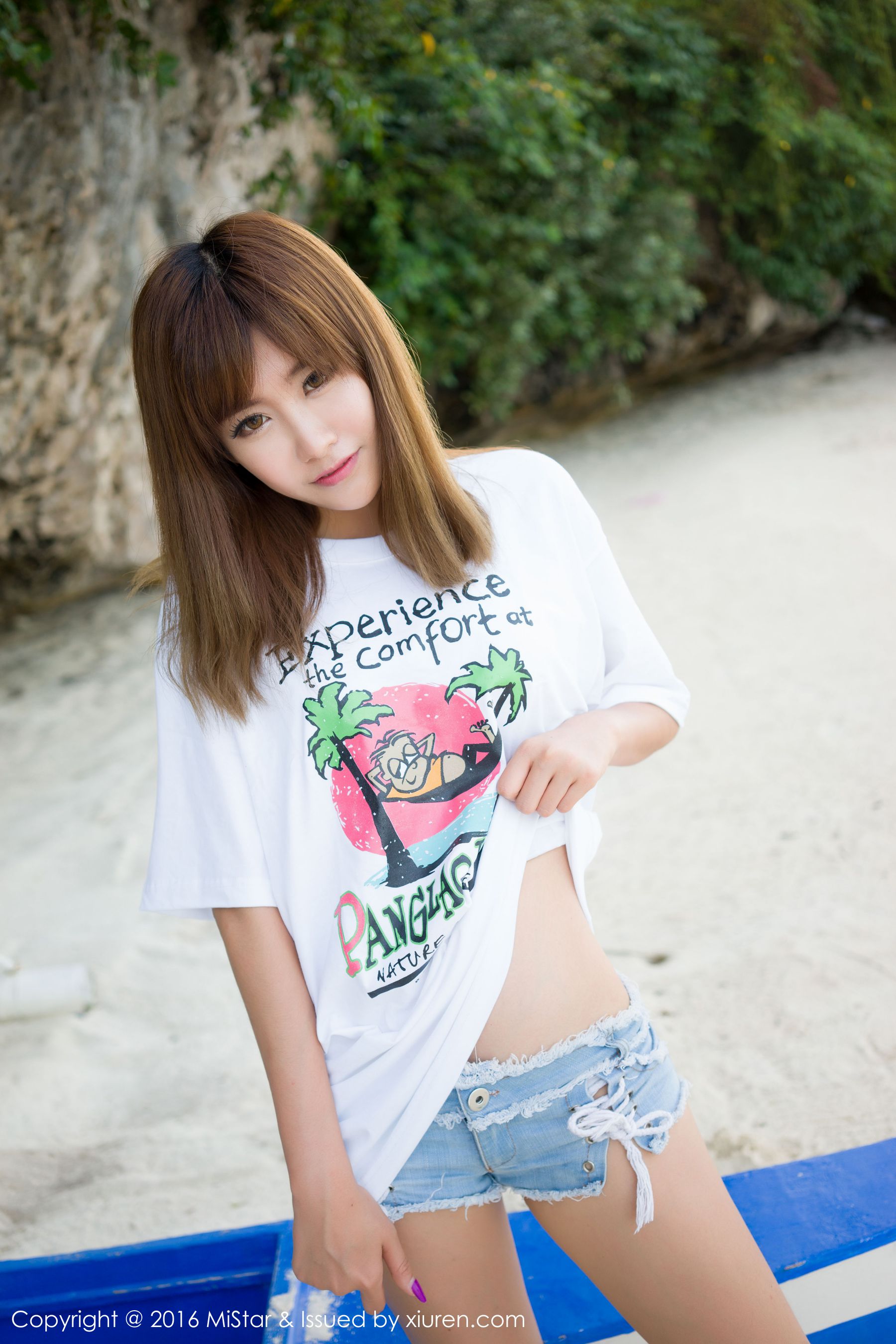 Cheng Xiaoya is not annoying Mint Island Travel hot pants T -shirtswimsuit Meiyan Club MISTAR Vol.063