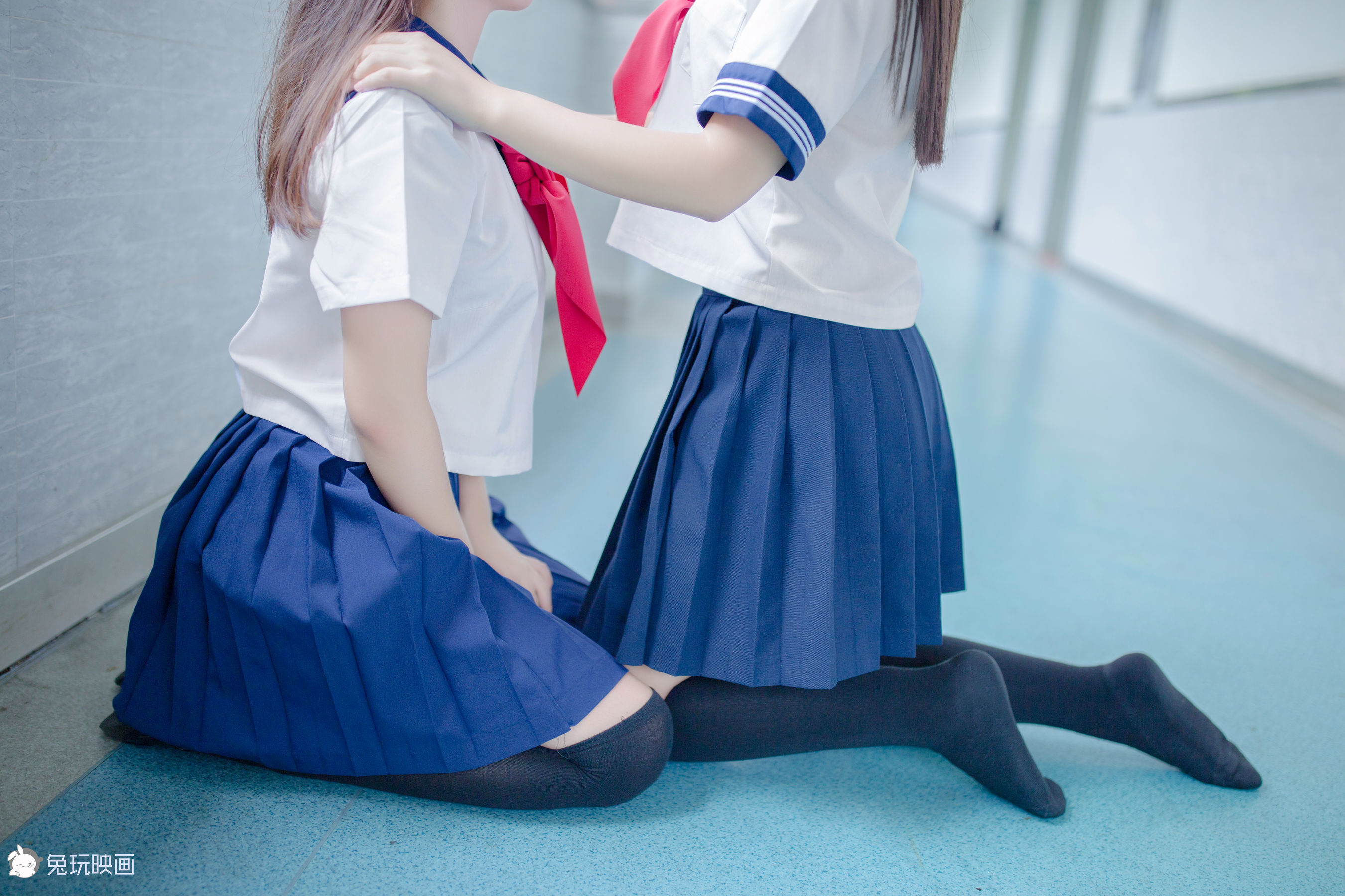 Bunny Playing Painting -Carn Uniform Vol.002 Classroom after school