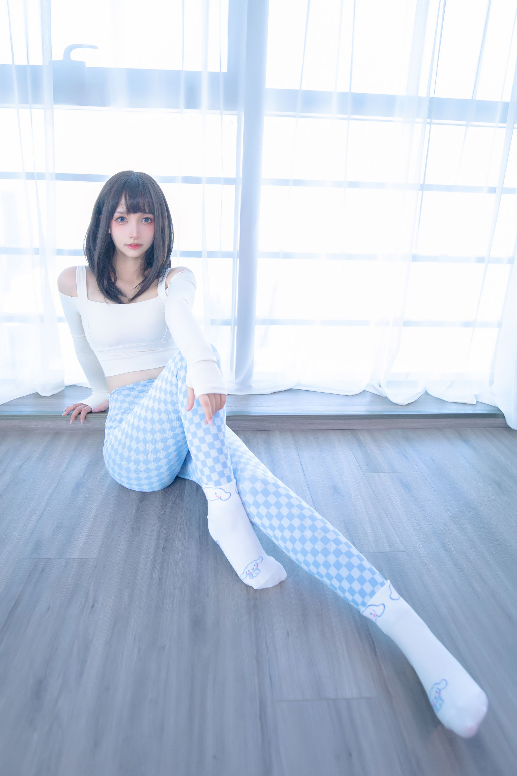 Welfare COS Lolita Shenli Banzhen Winter -Blue and White Grid