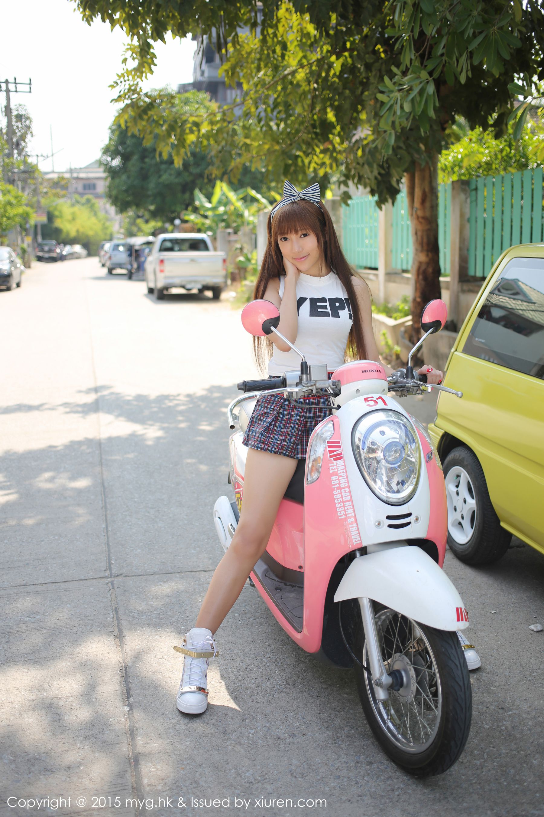 Wang Xinyao Yanni Street Shooting Need to School Uniform Girl Miyuan Pavilion Mygirl Vol.103