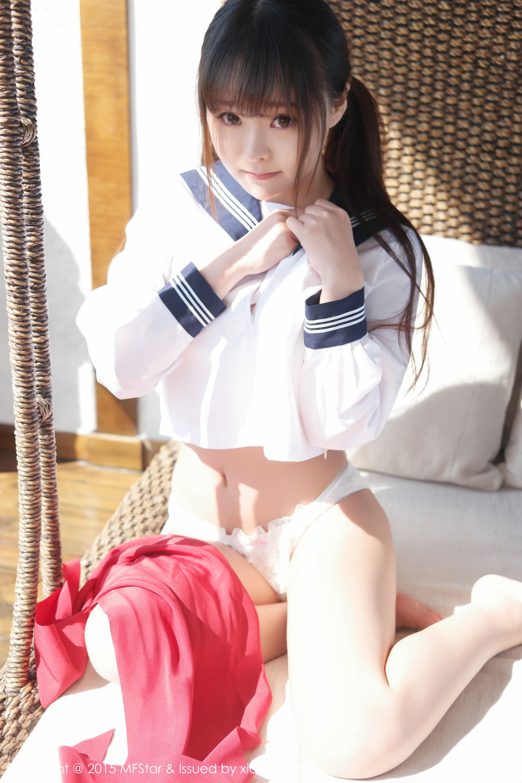 Liu Yanqi Sevenbaby Dali Travel Shooting sailor suit temptation girl Model Academy mfstar Vol.002