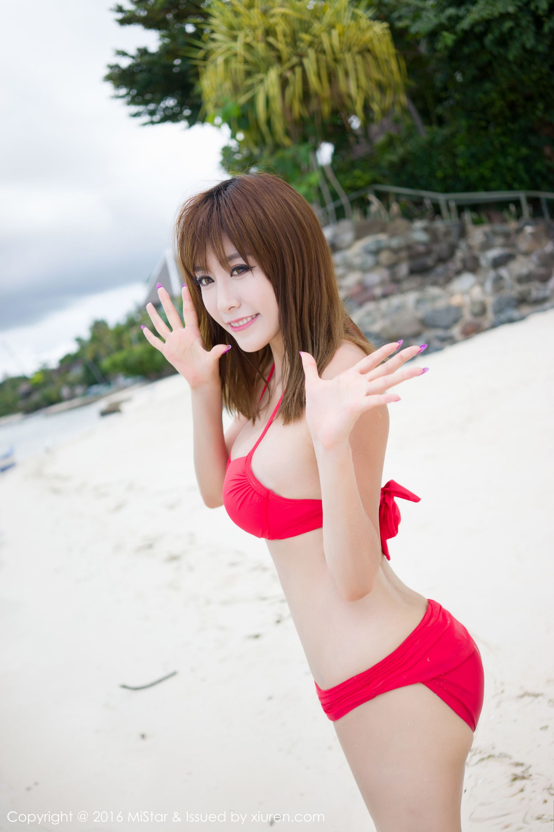 Cheng Xiaoya is not annoying Mint Island Travel white shirtbikini Meiyan Club MISTAR VOL.068