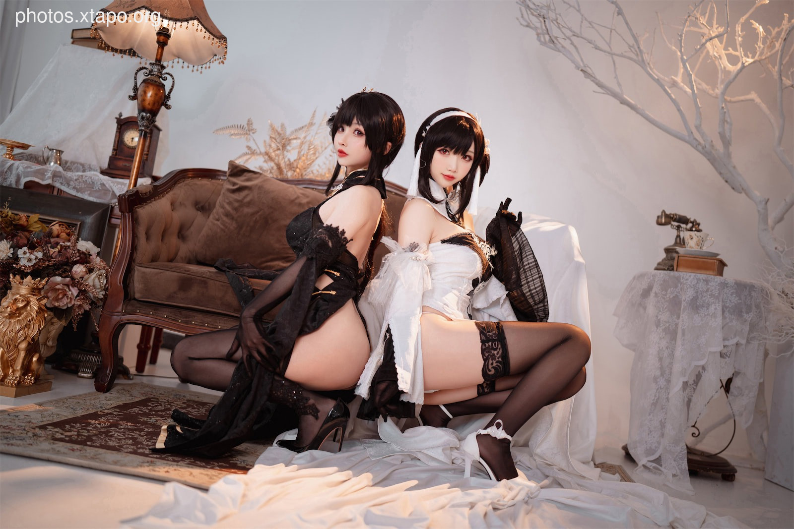 Rioko Liangliangzi Blue route Zhenhai cheongsam double (July 14 member resources)