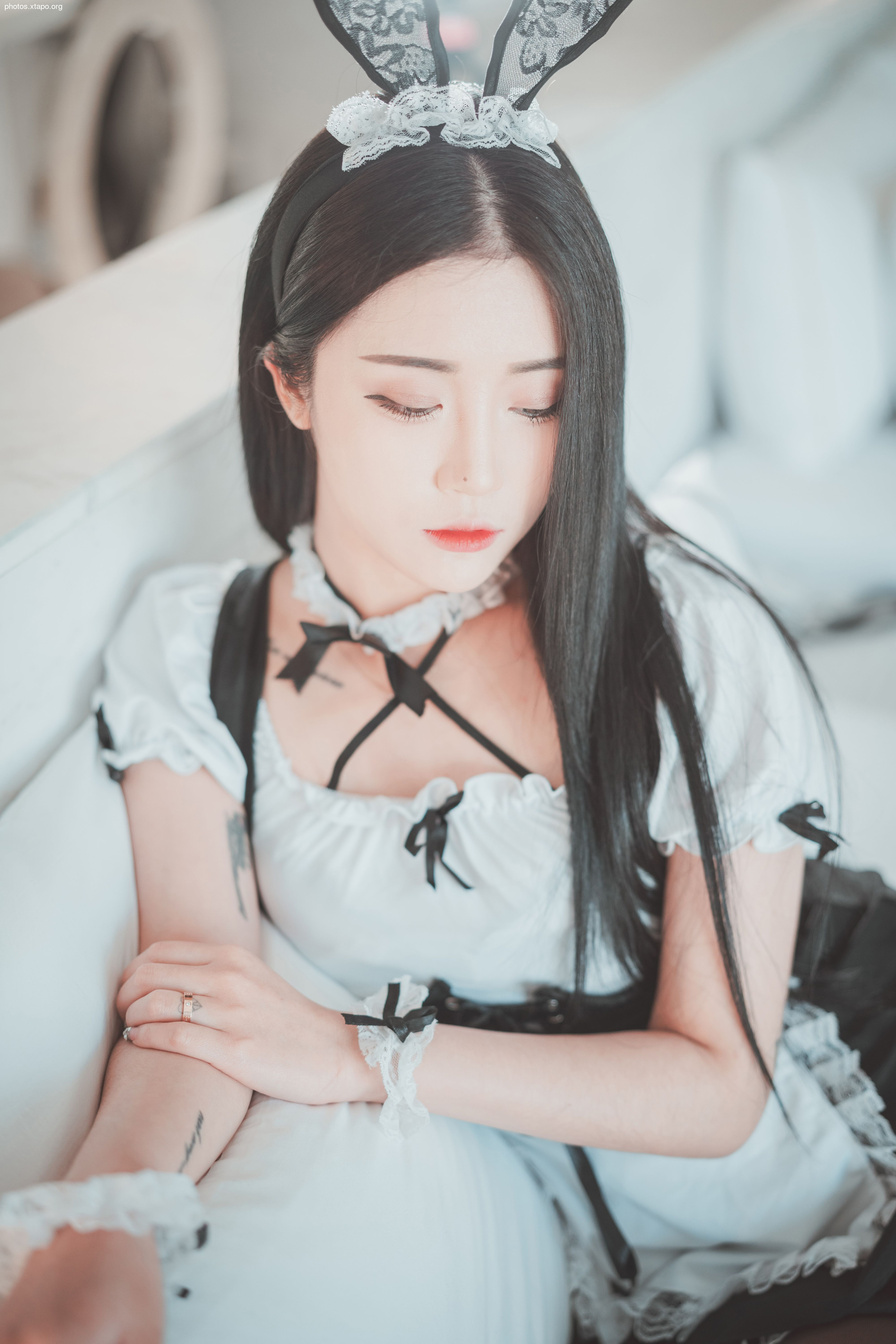 Bomi -bomistry black silk rabbit maid & amp; little devil 45p