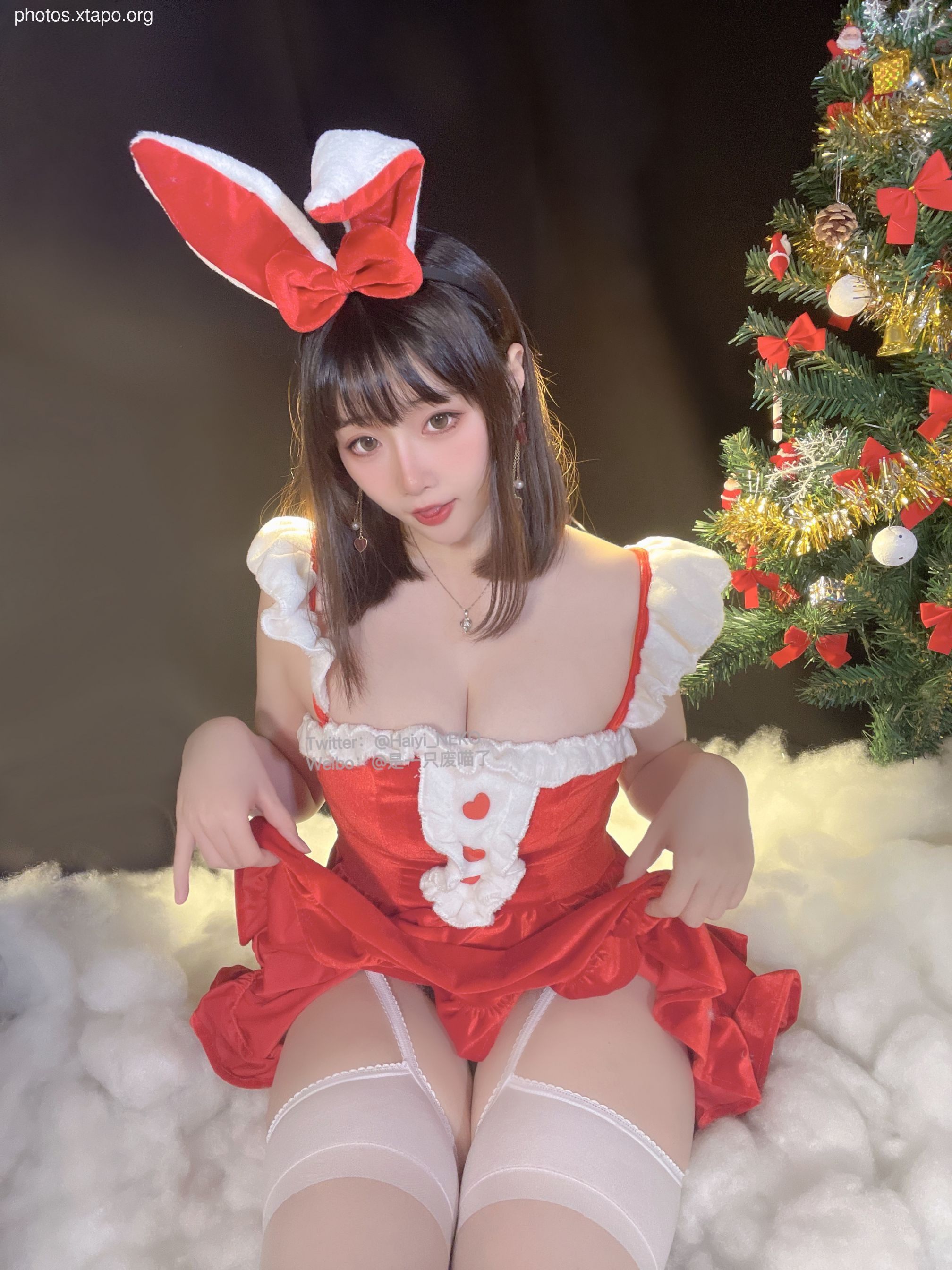 A waste meow Christmas bikinidress 72P3V-620MB