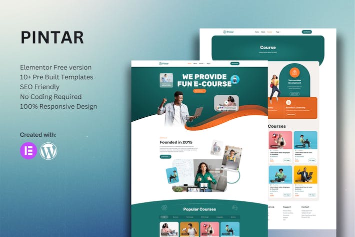 Pintar - Online Courses Elementor Template Kit Nulled