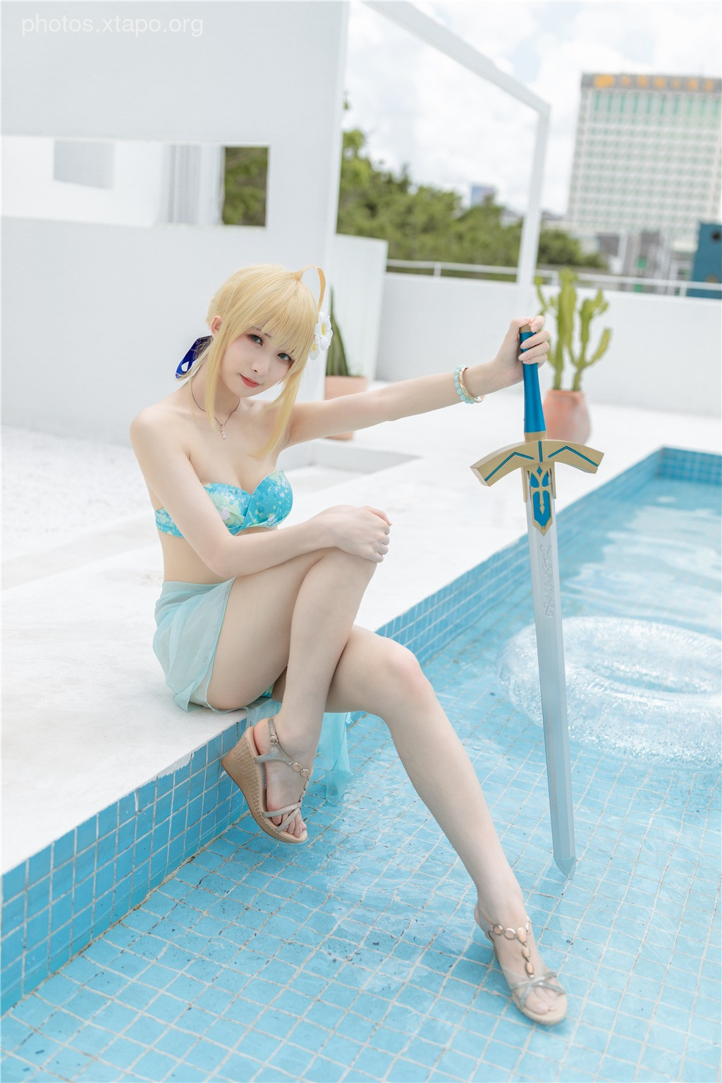 Frontier v - Artoria Pendragon Swimsuit 40P45M