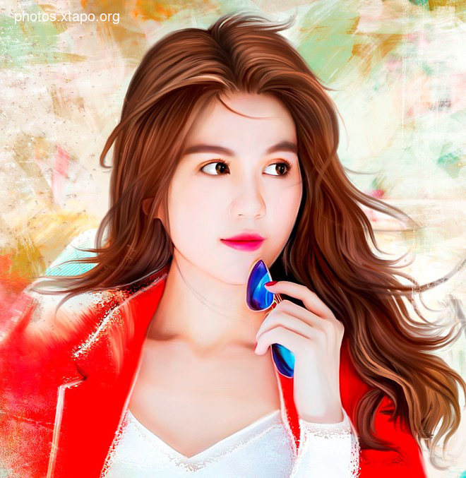 Ngoc Trinh oil painting