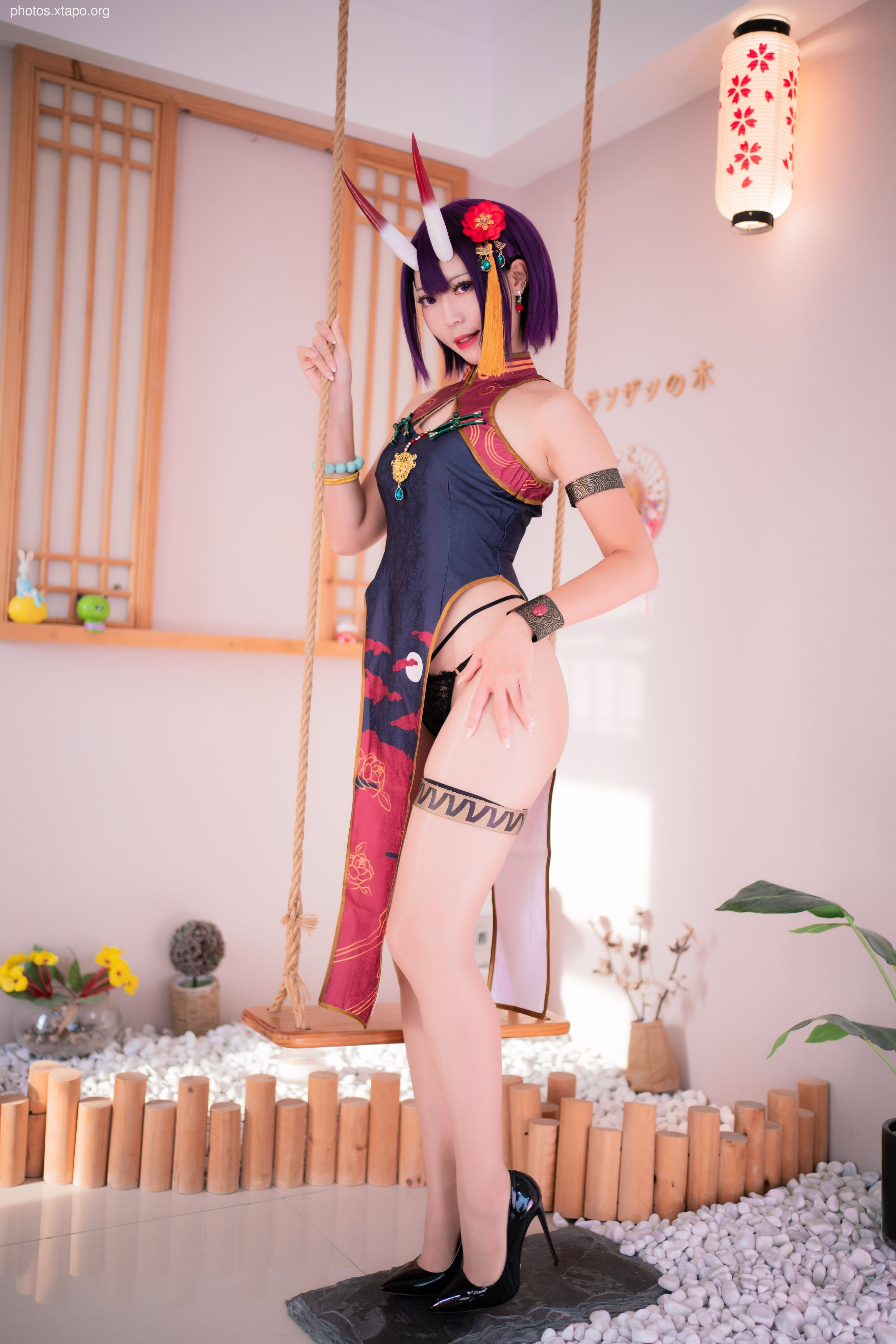 Money cold wine swallow high waist cheongsam 66P1V-5.16GB