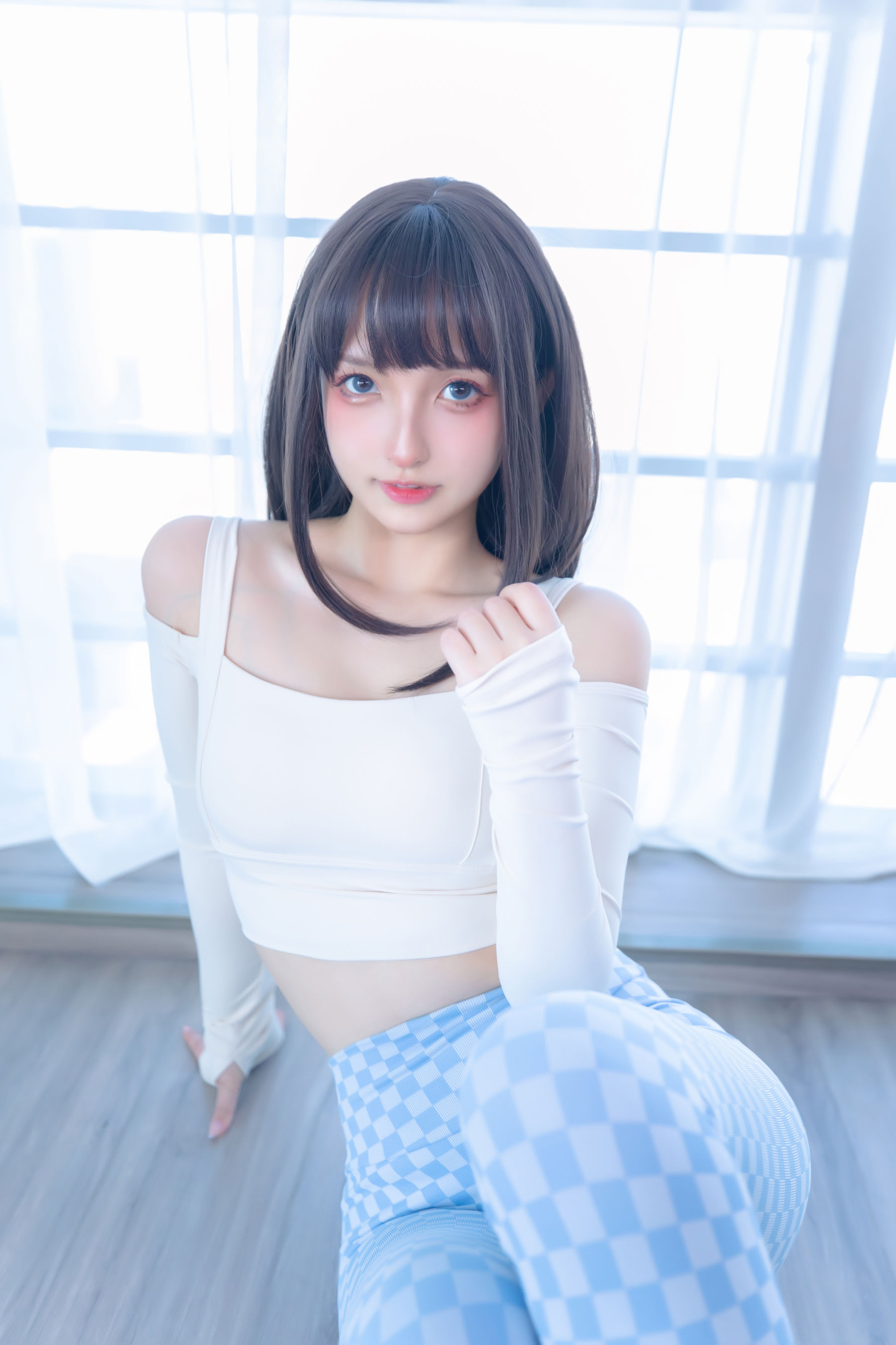 Welfare COS Lolita Shenli Banzhen Winter -Blue and White Grid