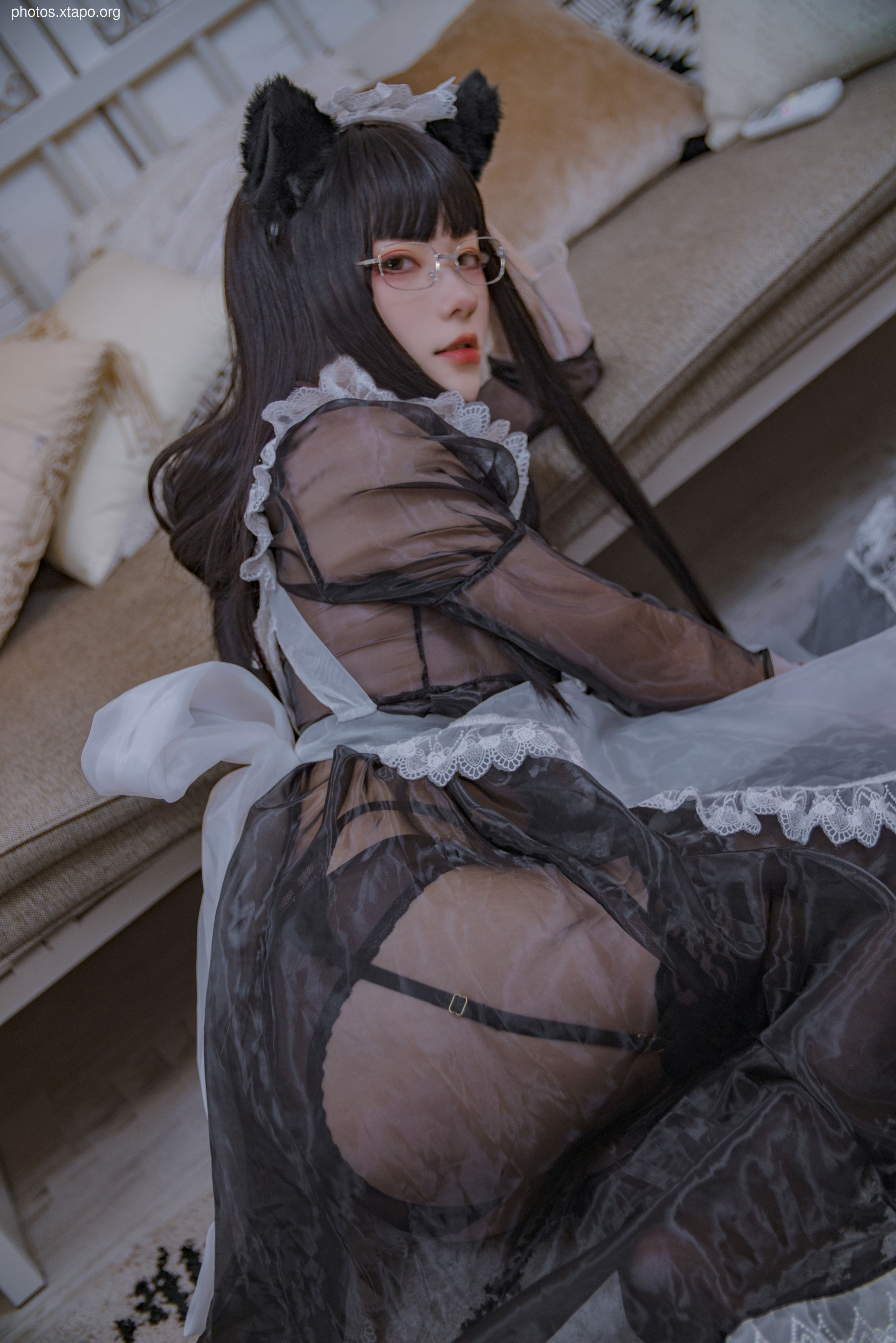 No.003 Black Transparent Maid 54P-598MB