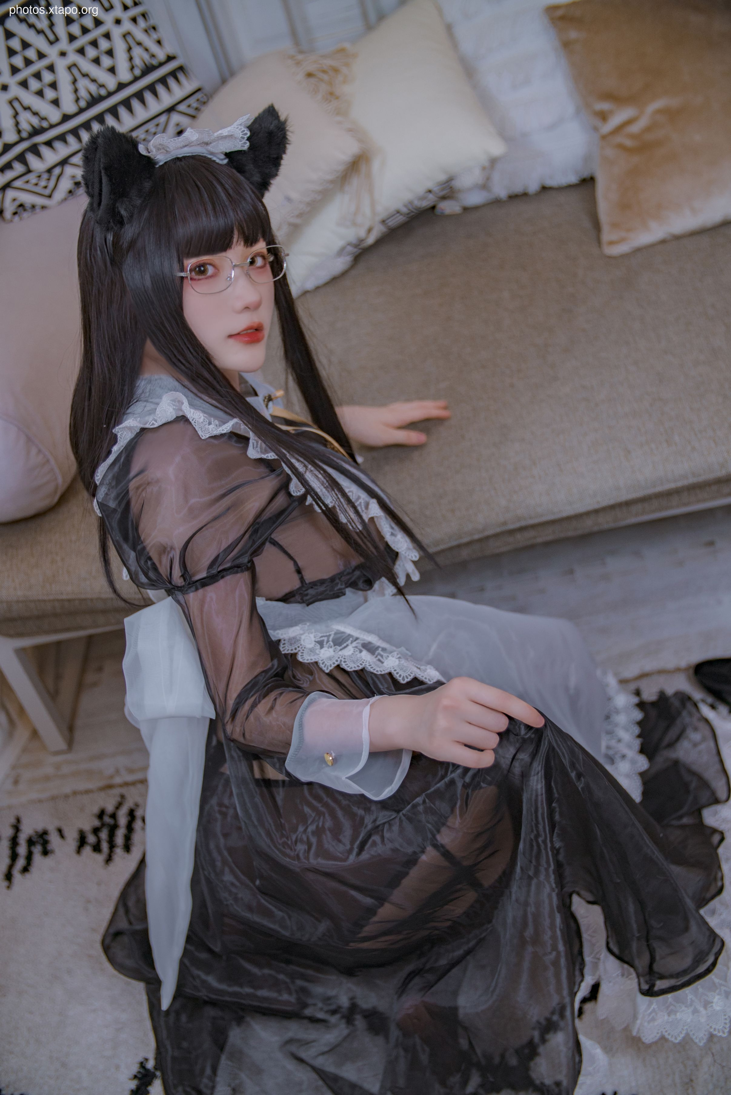 No.003 Black Transparent Maid 54P-598MB