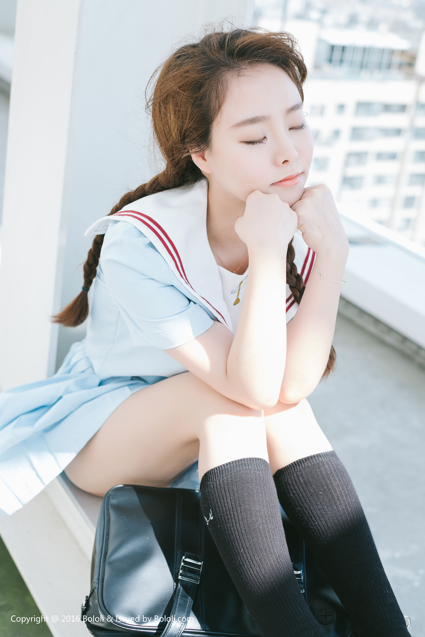 Liu Yanqi Japanese School Uniform Girl Qi Meng Culture KIMOE VOL.025