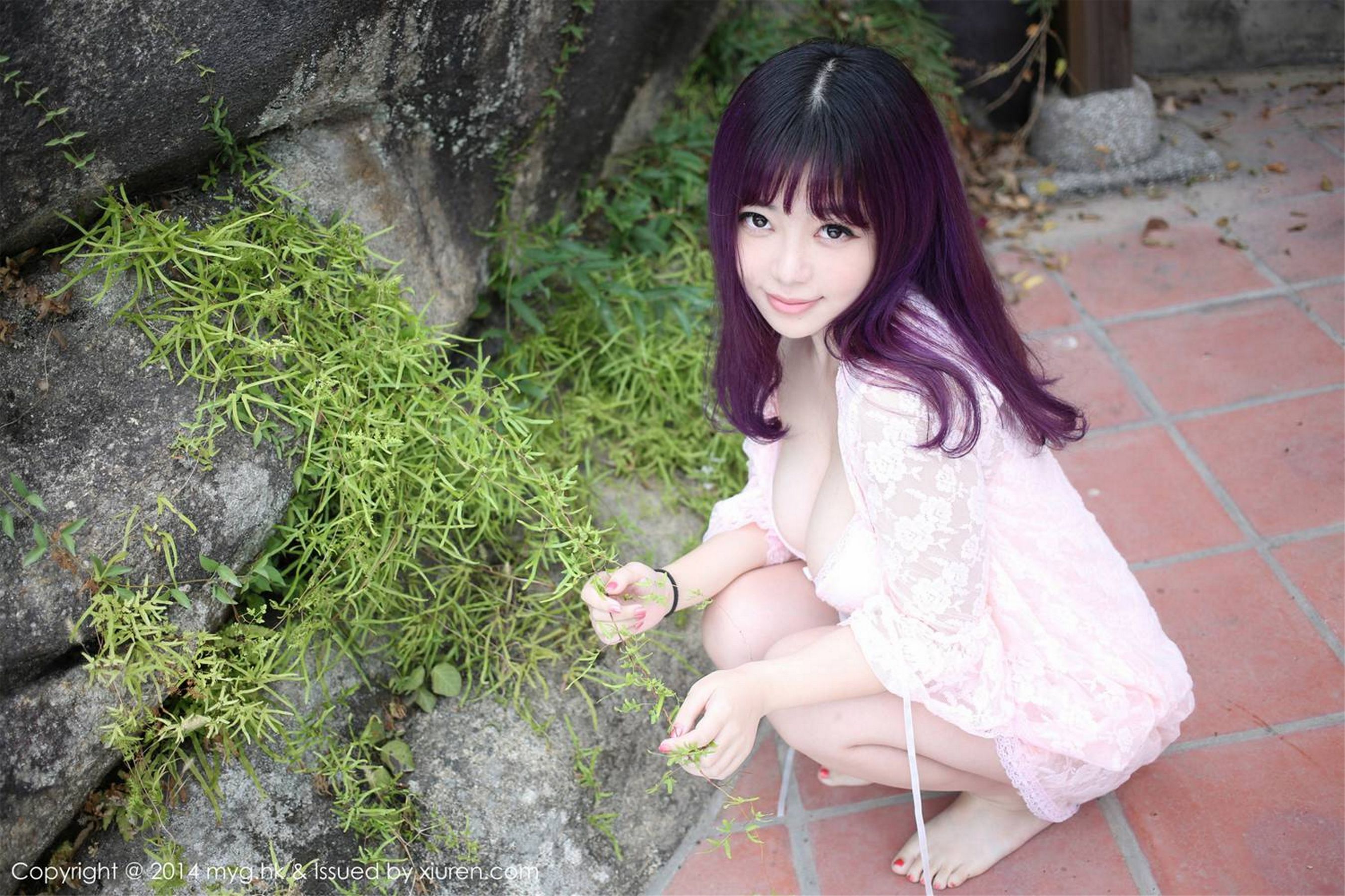 Liu Feier Faye Xiamen Travel burst milk breastsfresh lace Miyuan Pavilion Mygirl Vol.078