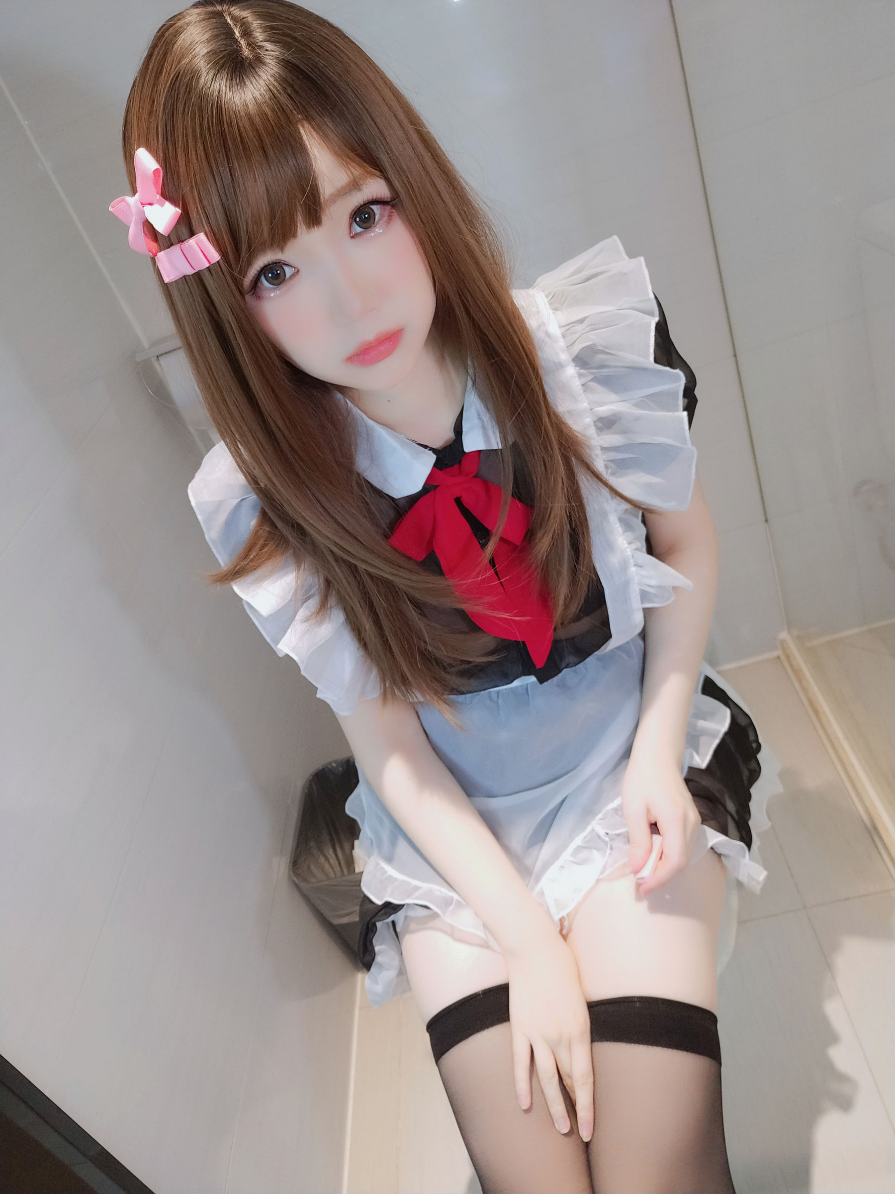 Net Red Coser Photo Anime blogger Xueqing Astra -Bathroom Maid