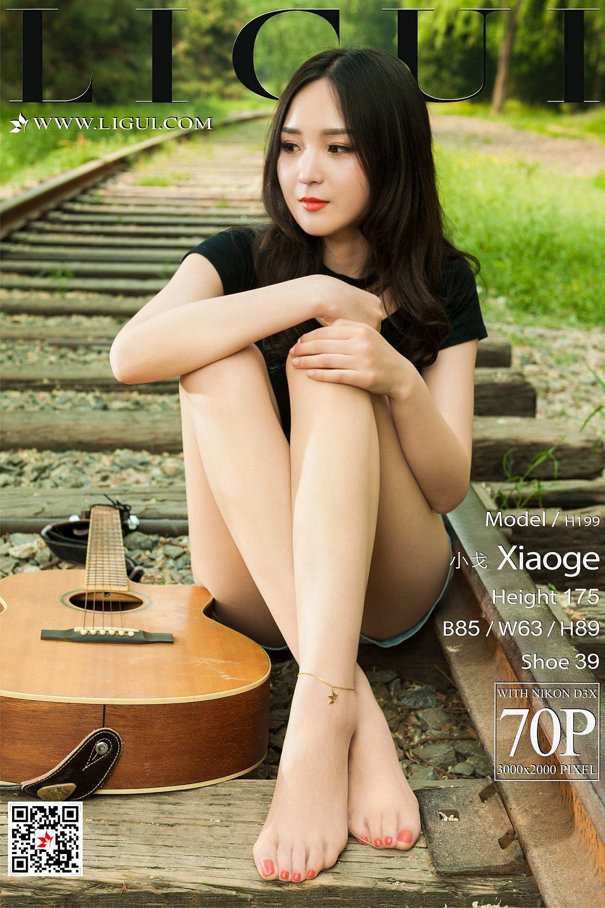 Leg Model Little Ge Literary Silk Foot Girl Ligui Beautiful legs silk foot