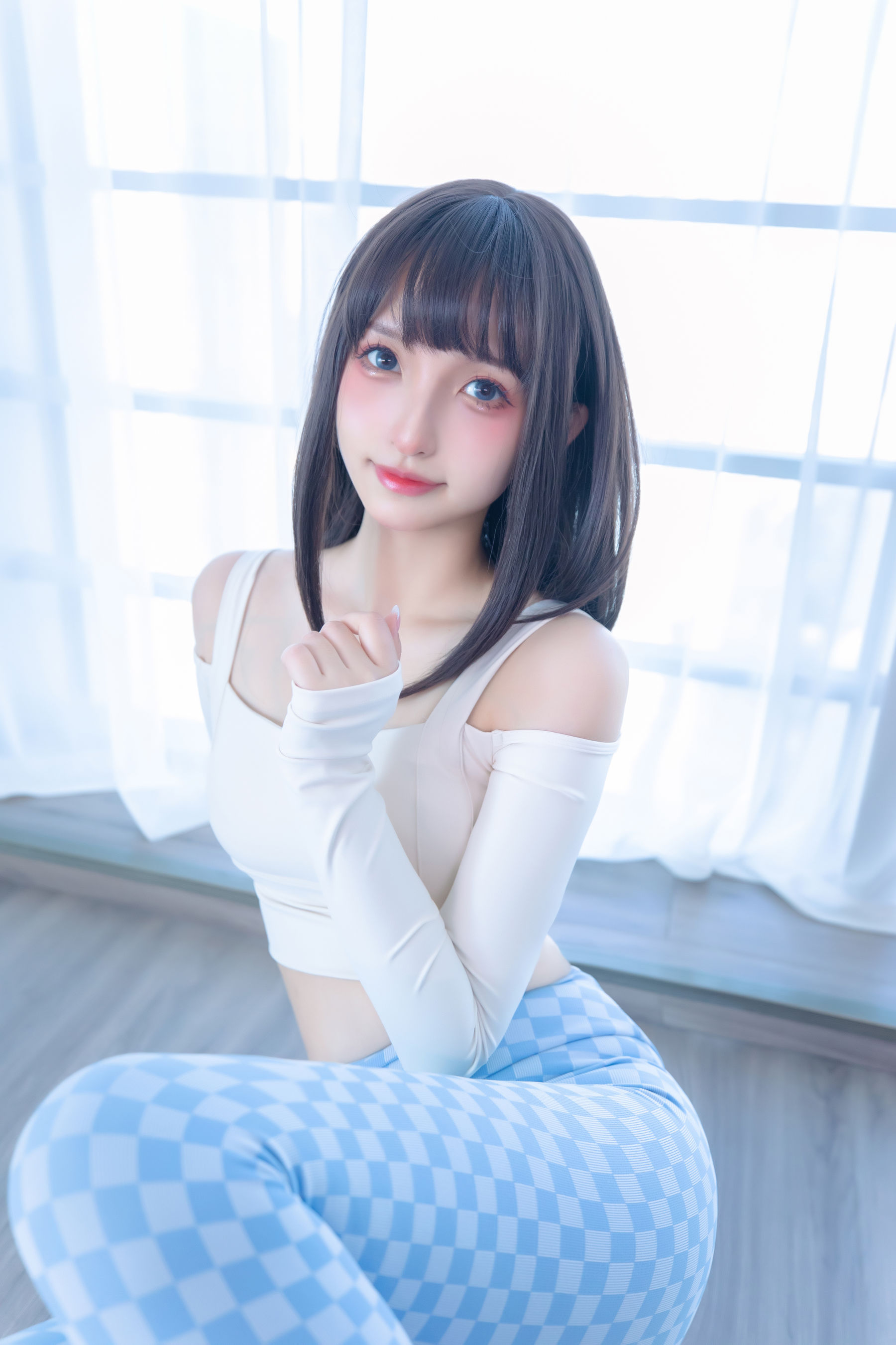 Welfare COS Lolita Shenli Banzhen Winter -Blue and White Grid