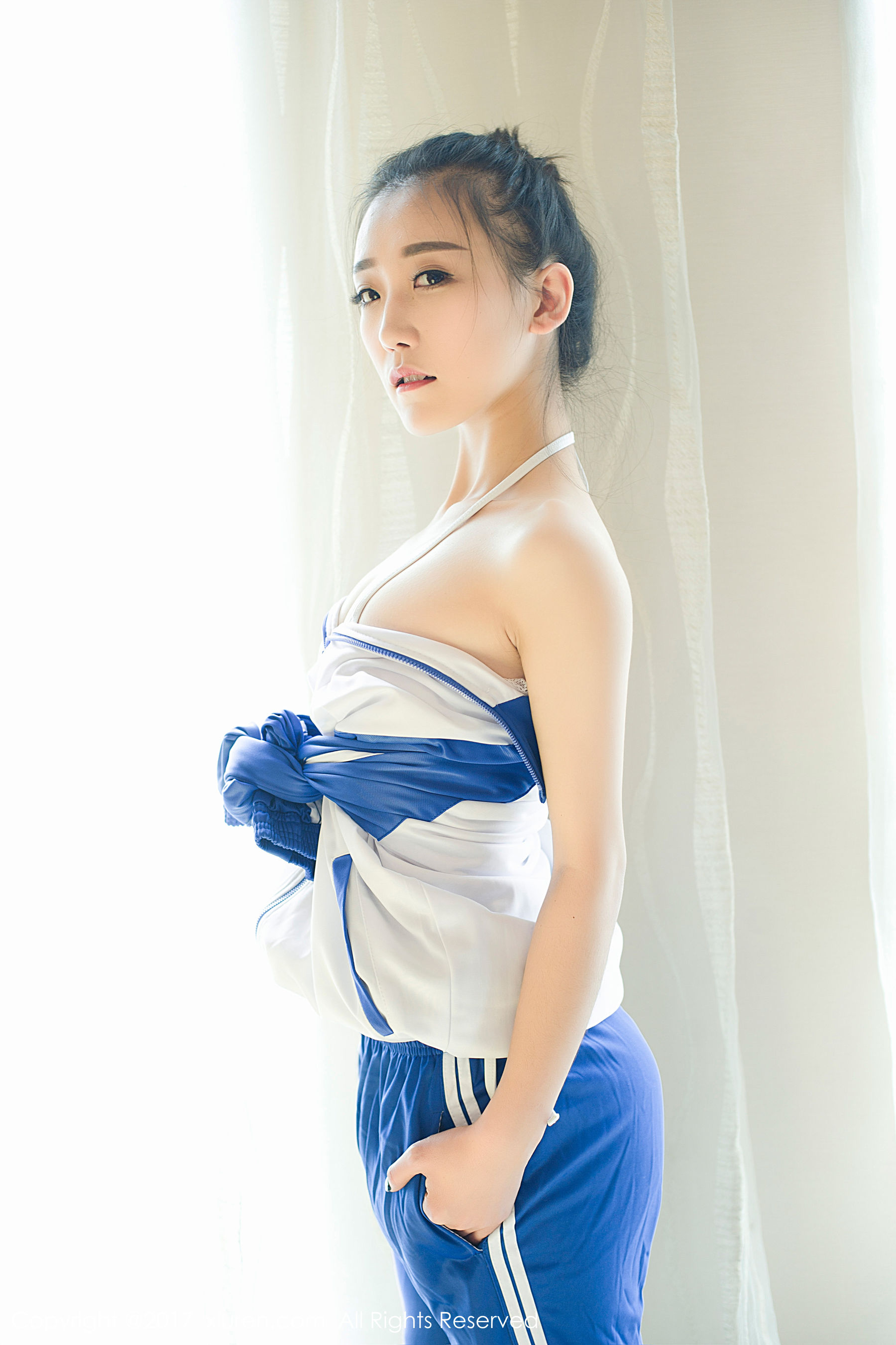 Model Chen Meng's Jasmine -like Fresh and Thorough Girl Temptation Xiuren No.690