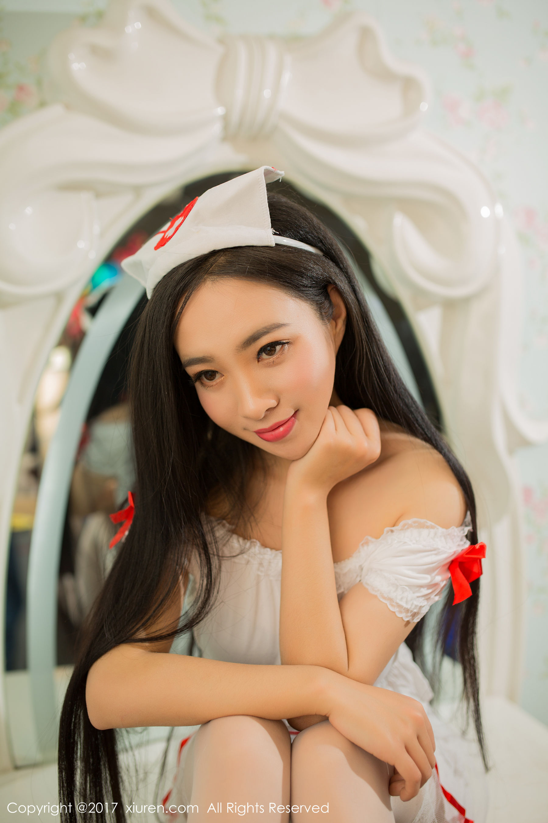 Aier 521 Black Silk Rabbit GirlSexy Nurse Uniform Xiuren No.877