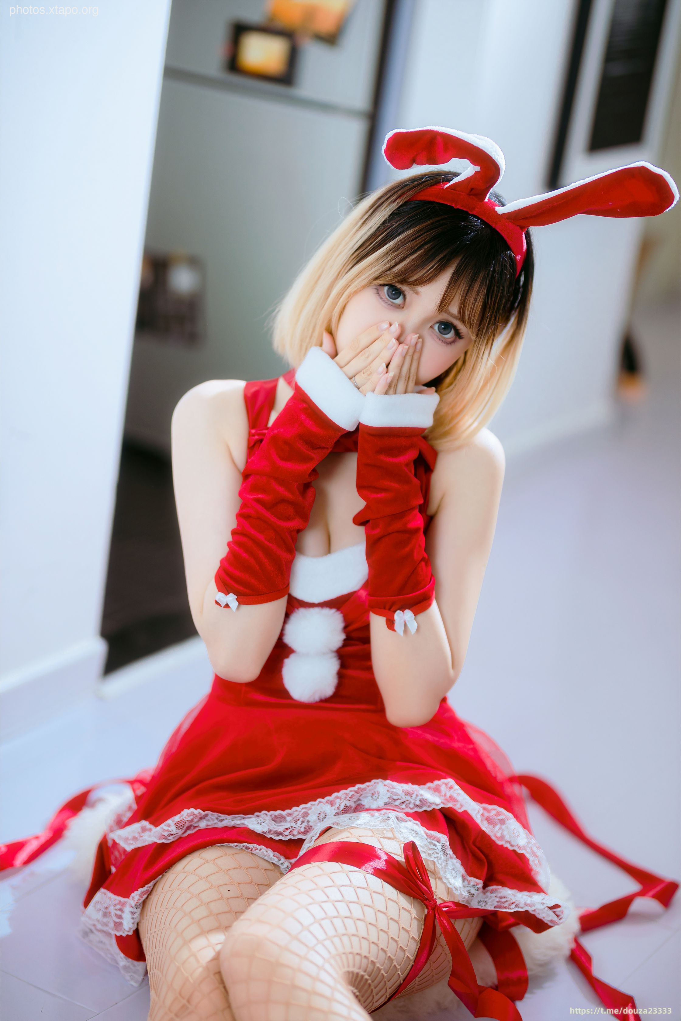 Sang W Yizi Net socks Ribbon Rabbit (December 25 Award Group Resources)