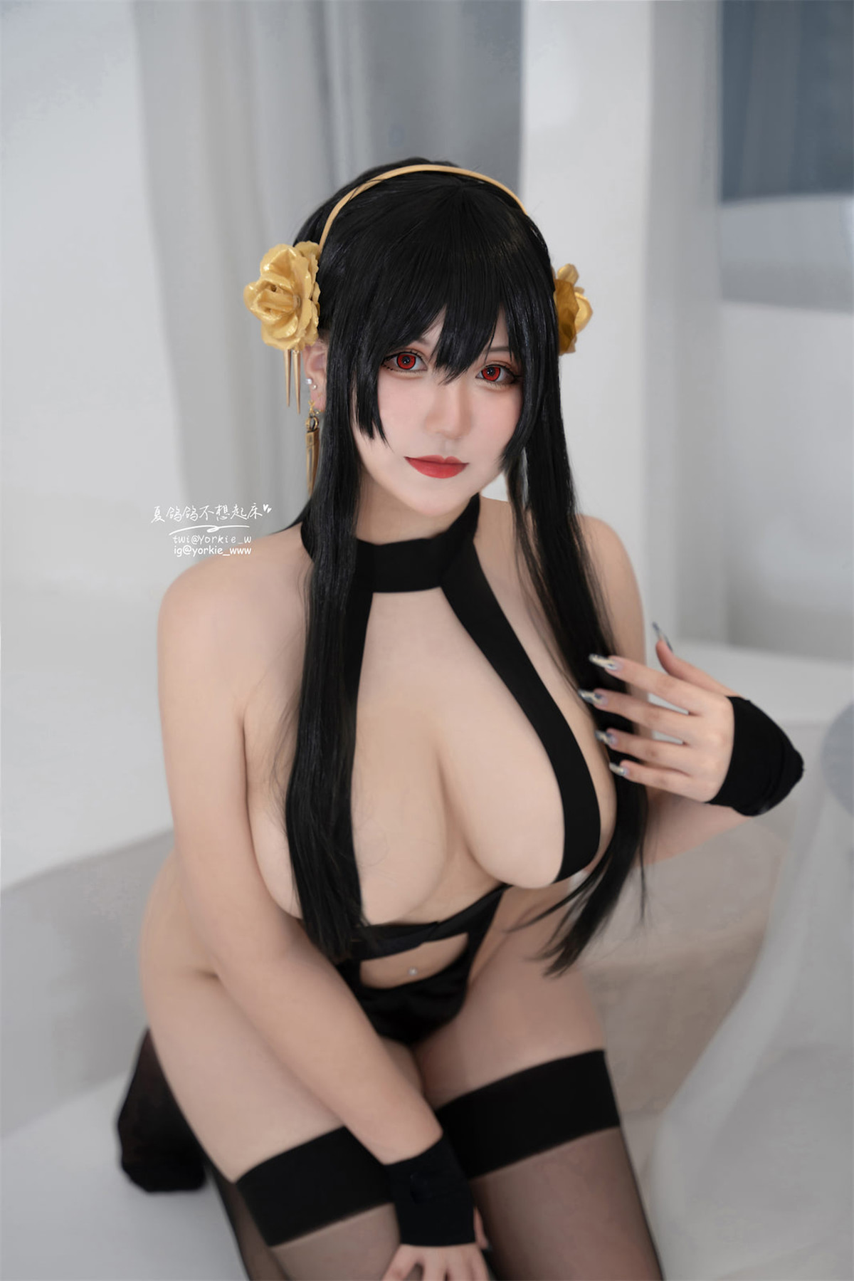 Cosplay Xia Gege doesn’t want to get up Mrs. Joel swimsuit