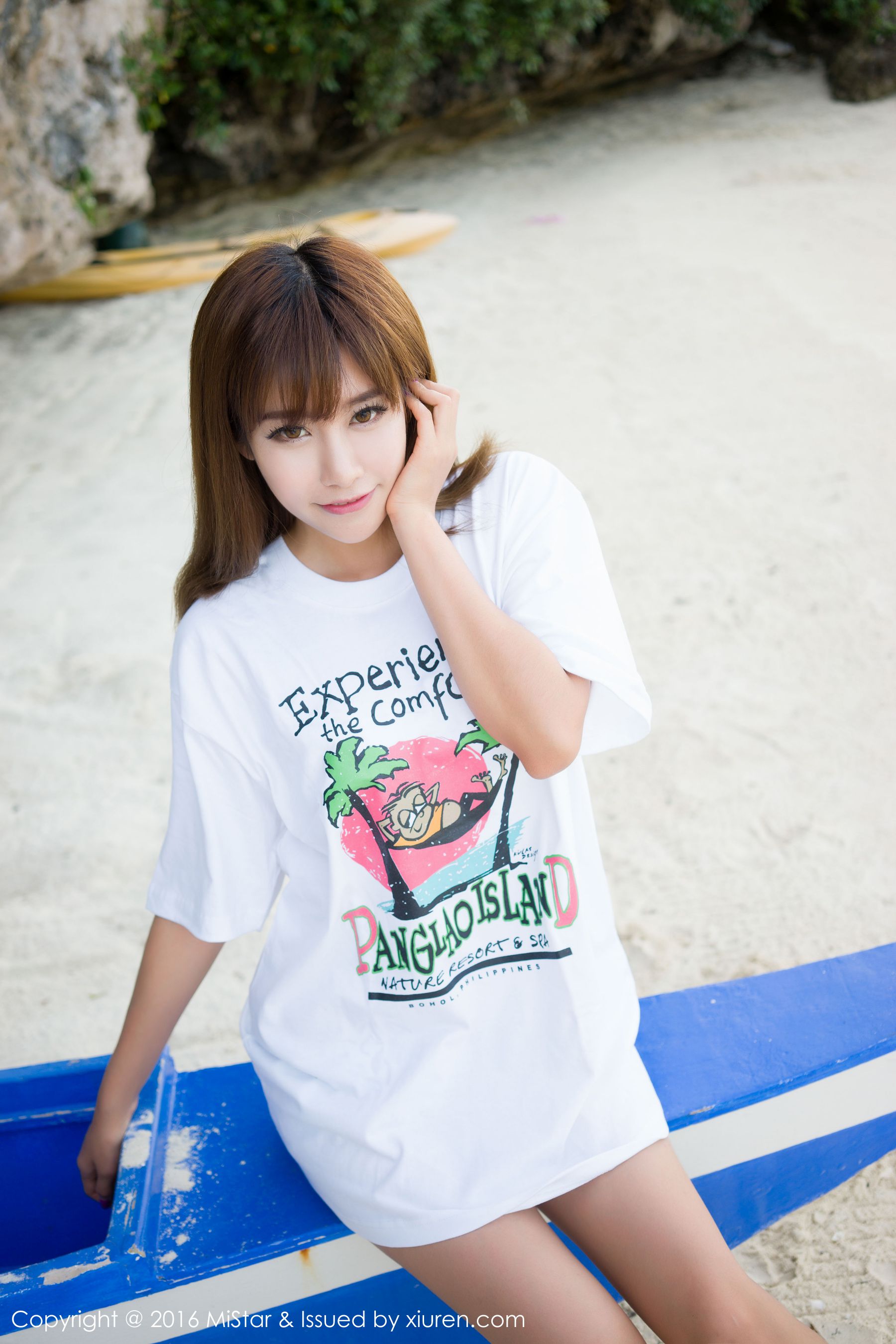 Cheng Xiaoya is not annoying Mint Island Travel hot pants T -shirtswimsuit Meiyan Club MISTAR Vol.063