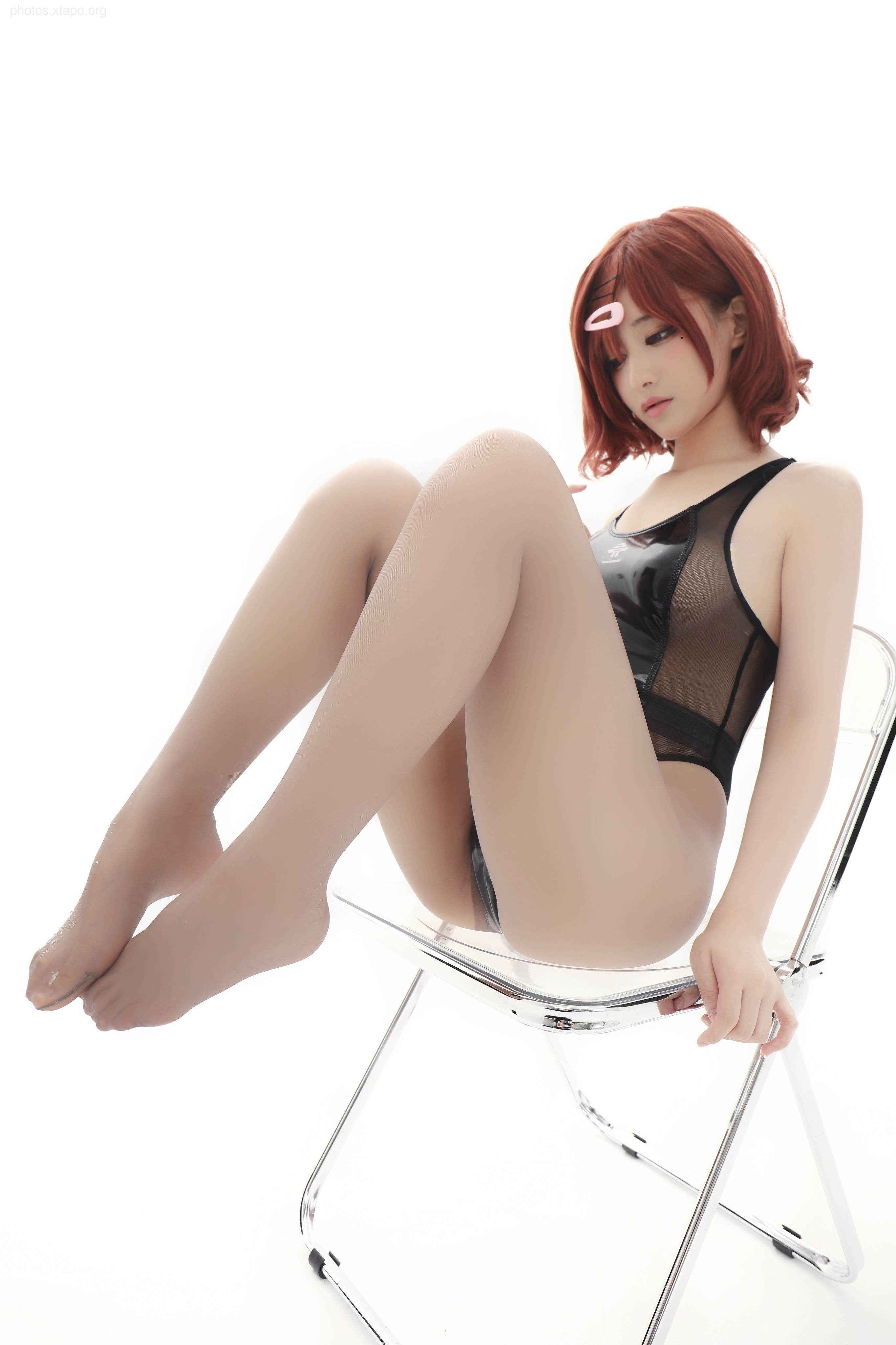 Younian Youmeko 樋 Swimming no shirt gray silk 36P-87MB