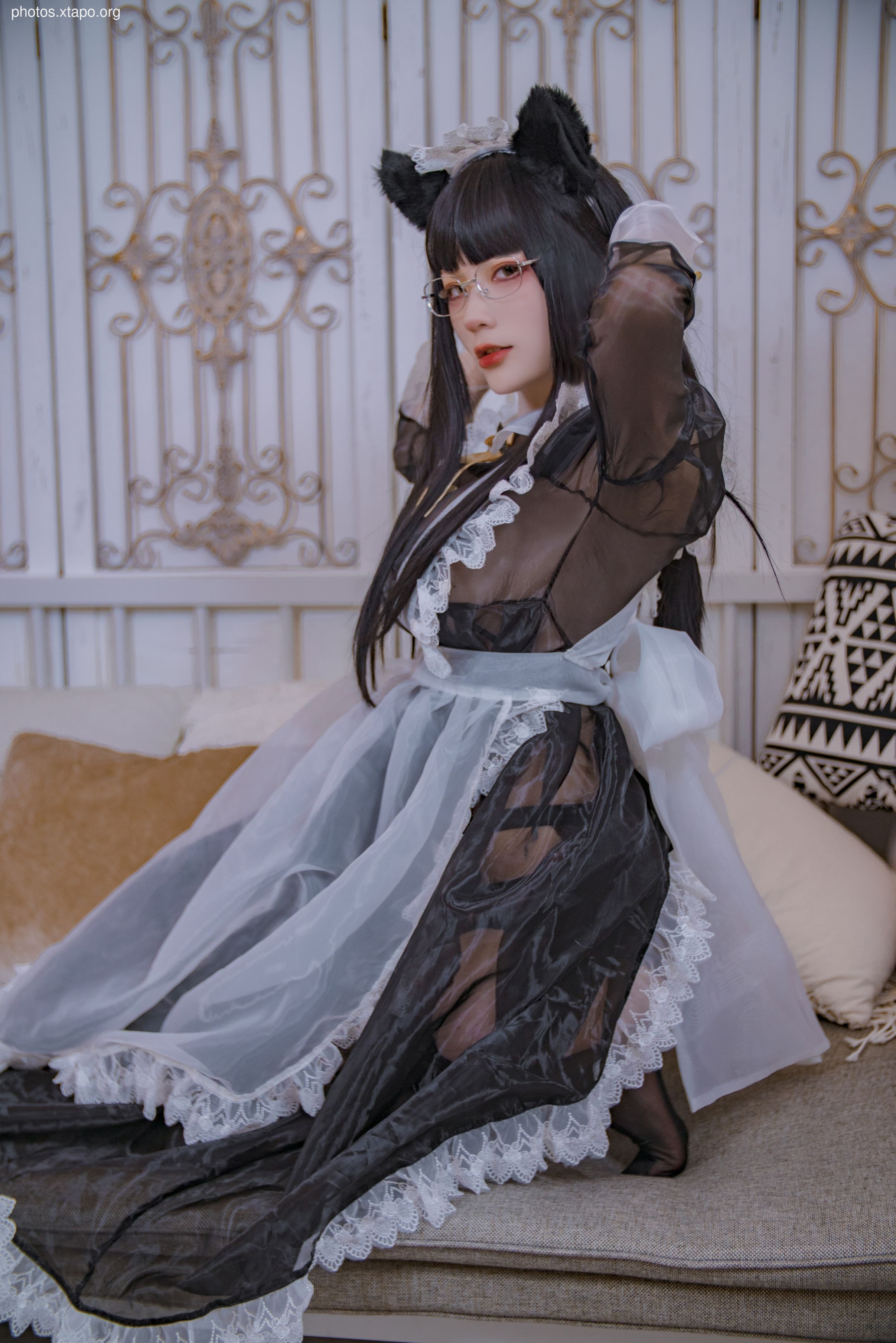 No.003 Black Transparent Maid 54P-598MB