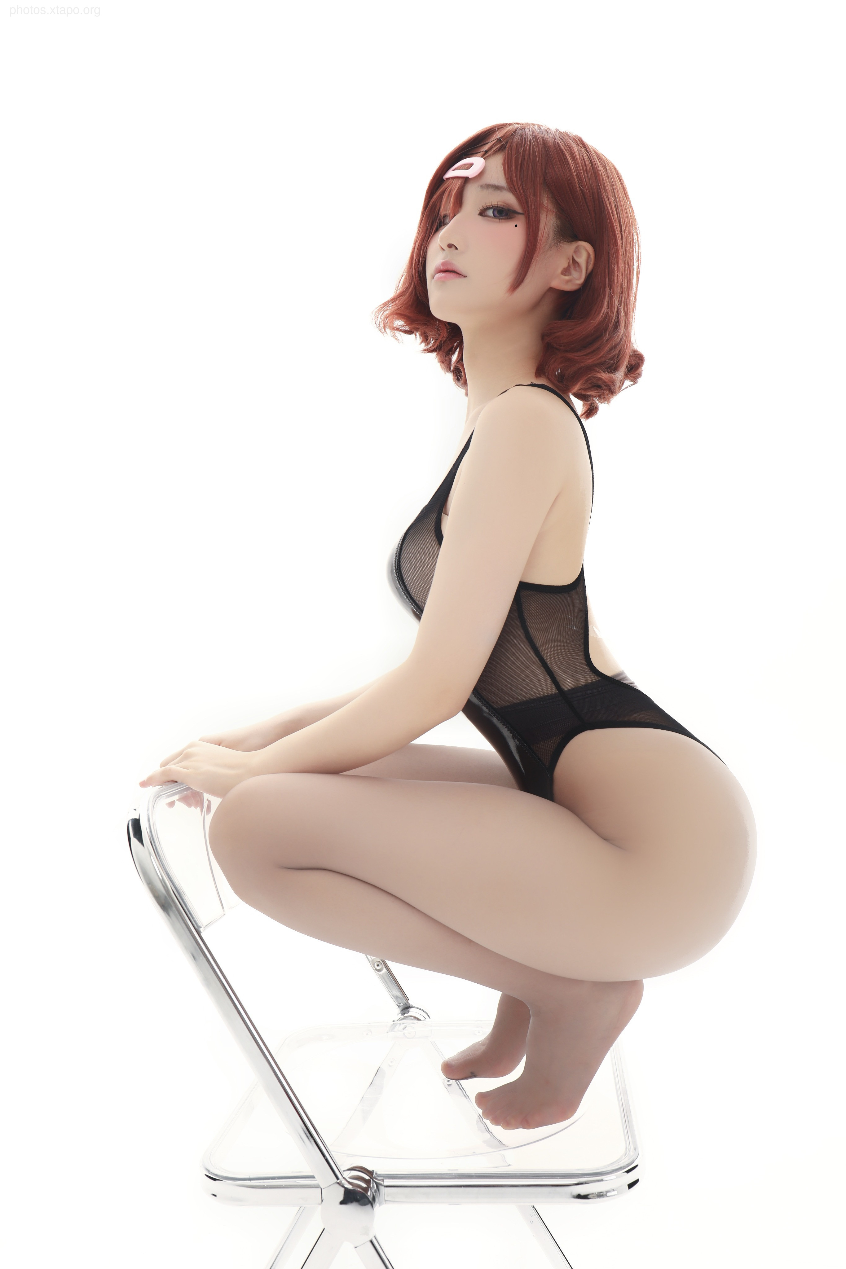 Younian Youmeko 樋 Swimming no shirt gray silk 36P-87MB