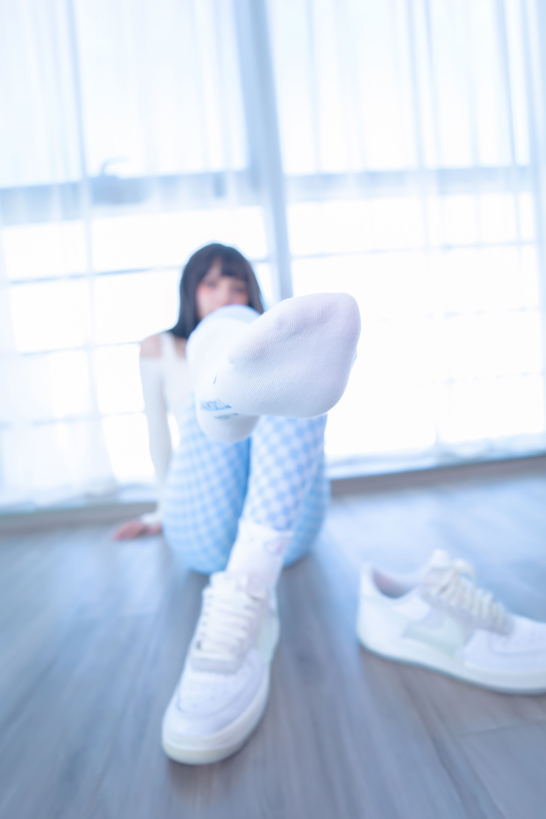 Welfare COS Lolita Shenli Banzhen Winter -Blue and White Grid