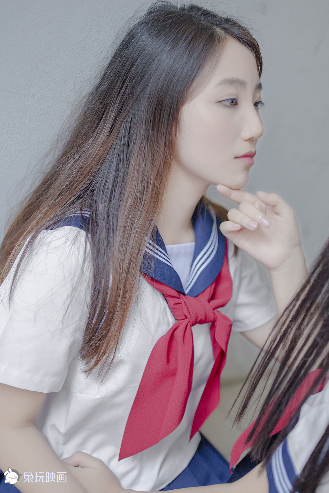 Bunny Playing Painting -Carn Uniform Vol.002 Classroom after school