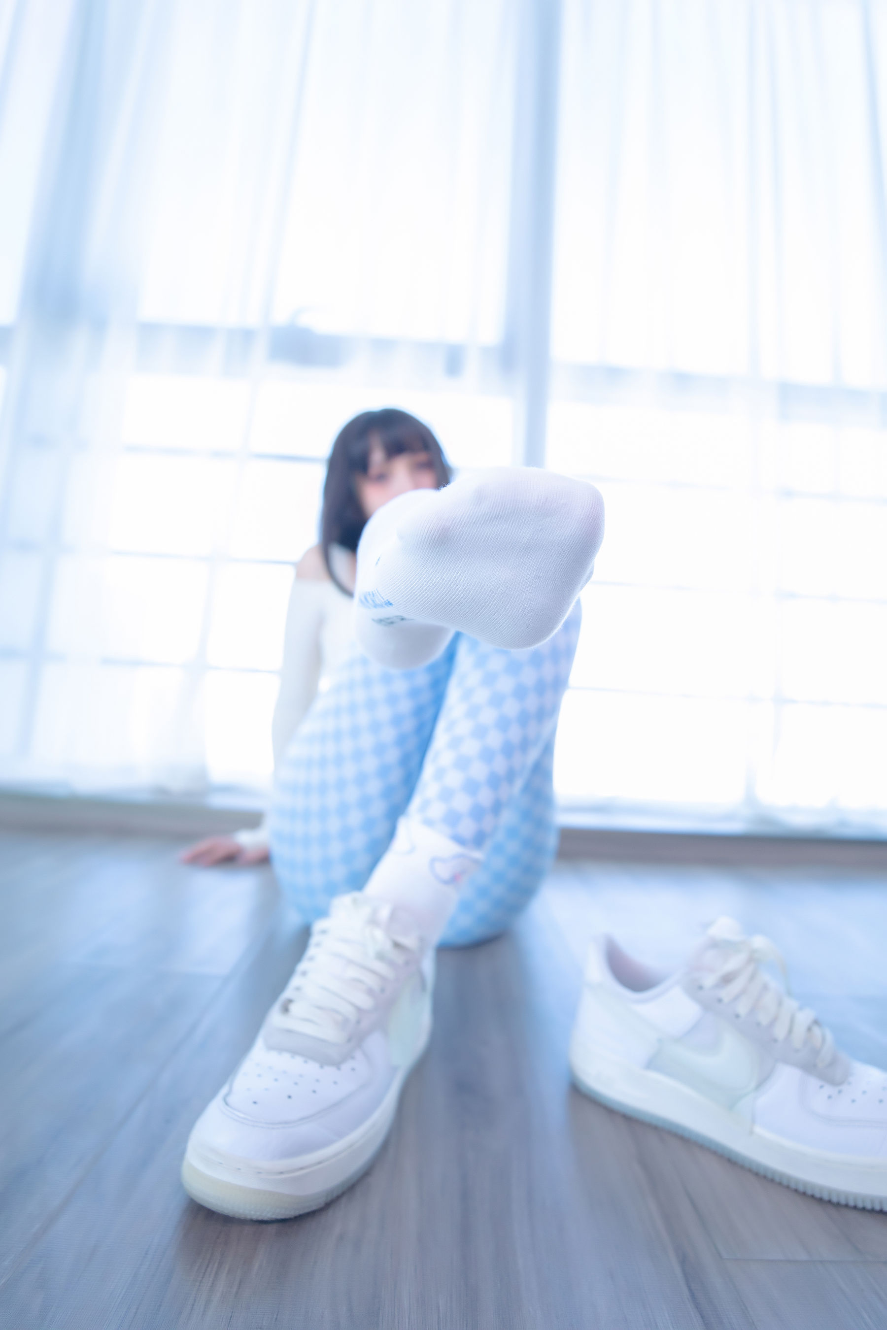 Welfare COS Lolita Shenli Banzhen Winter -Blue and White Grid