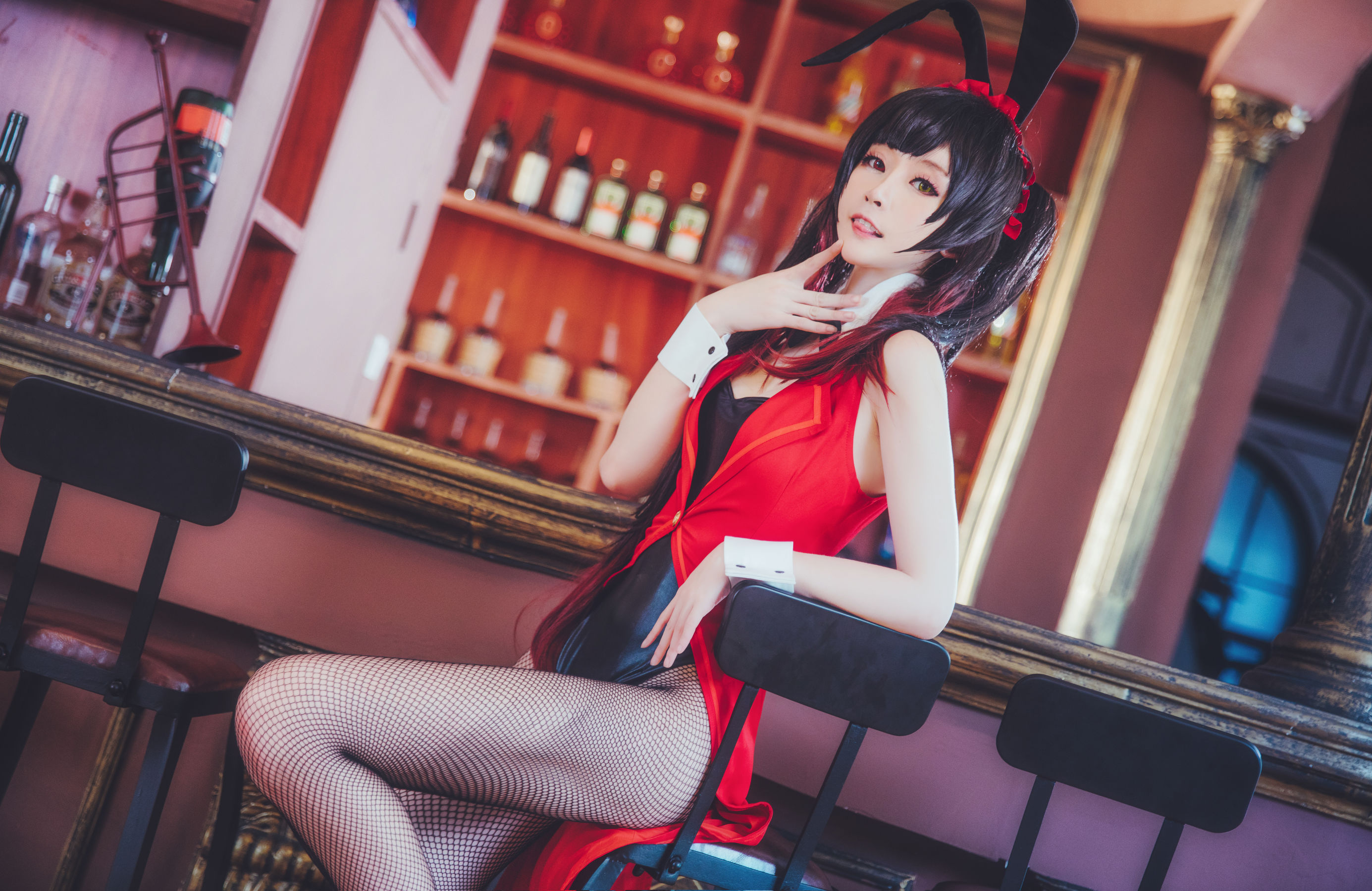 Meng pet blogger yui goldfish crazy three rabbit girls