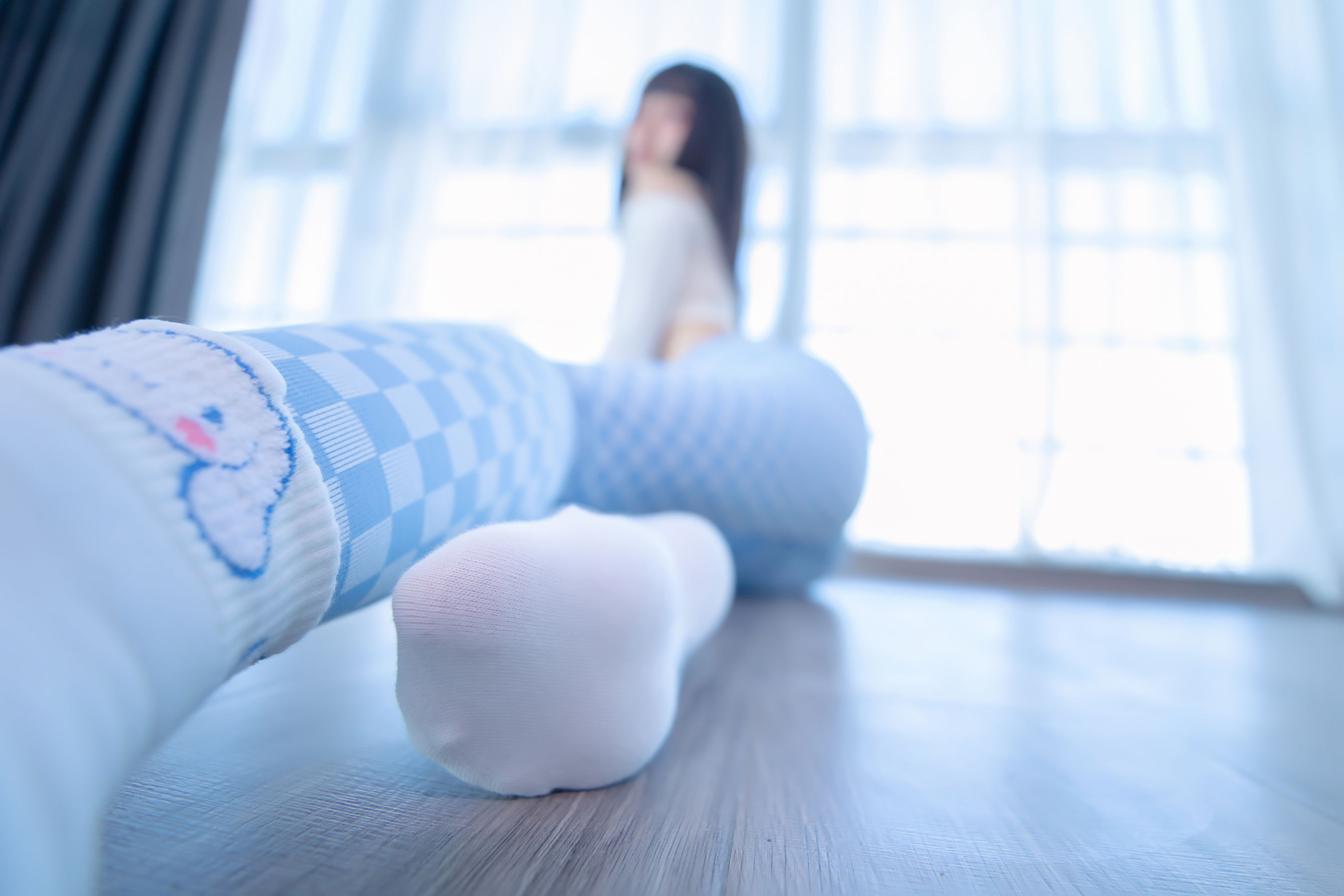 Welfare COS Lolita Shenli Banzhen Winter -Blue and White Grid